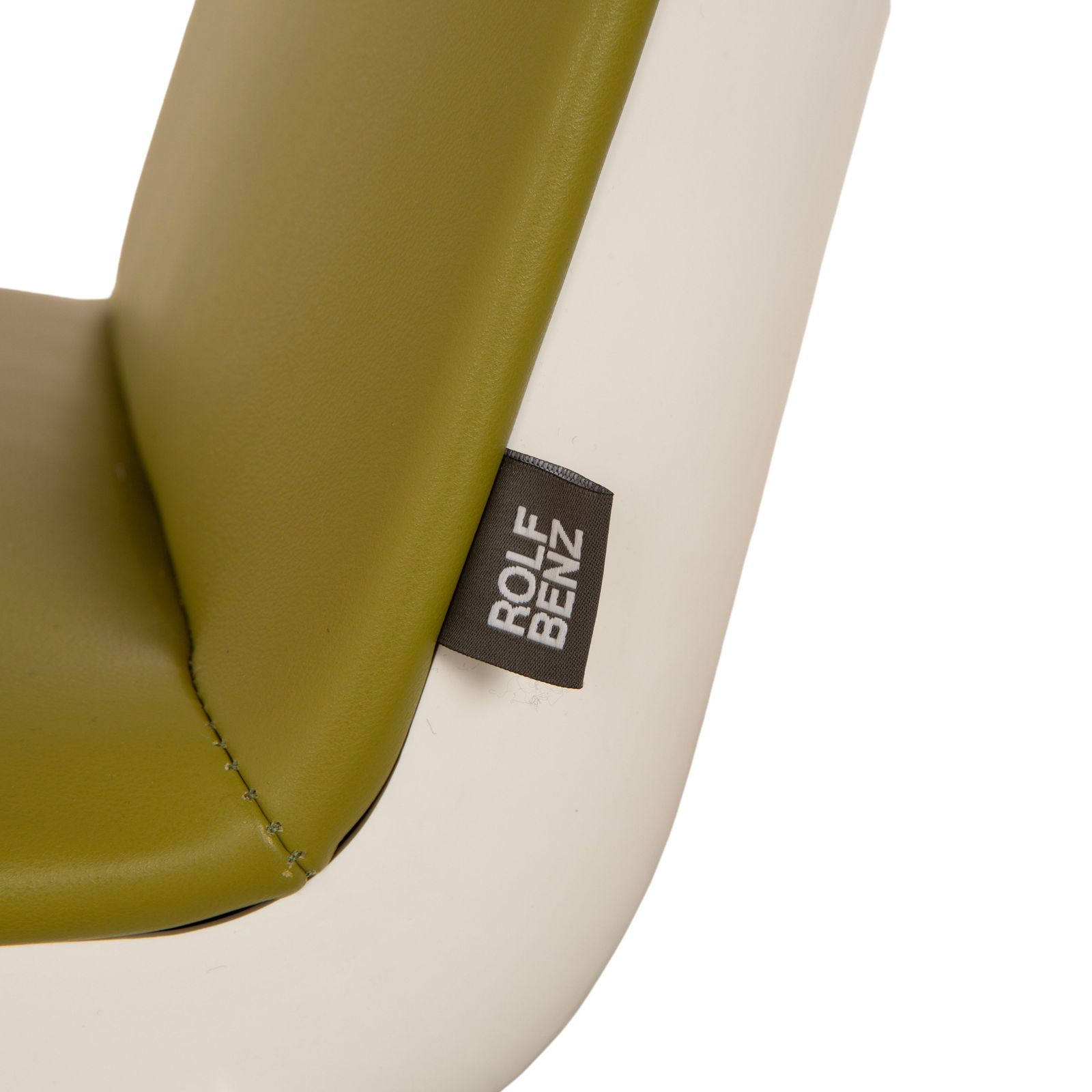 Lot de 4 chaises Rolf Benz Sinus 626 en cuir vert, salle à manger photo 2604.0