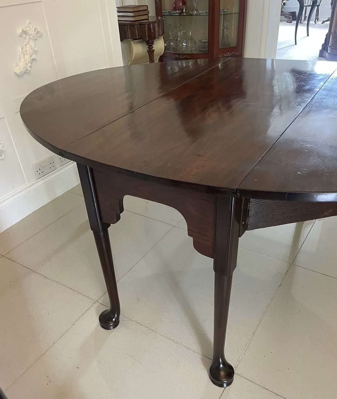 Outstanding Quality Large Unusual Antique 18th Century Mahogany Dining Table photo vintage