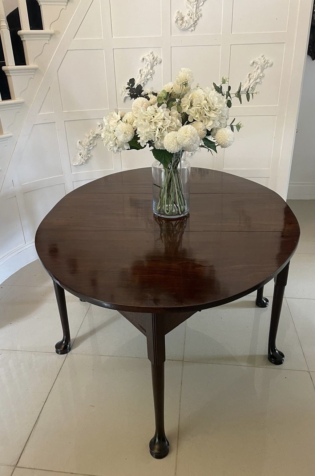 photo for sale Outstanding Quality Large Unusual Antique 18th Century Mahogany Dining Table