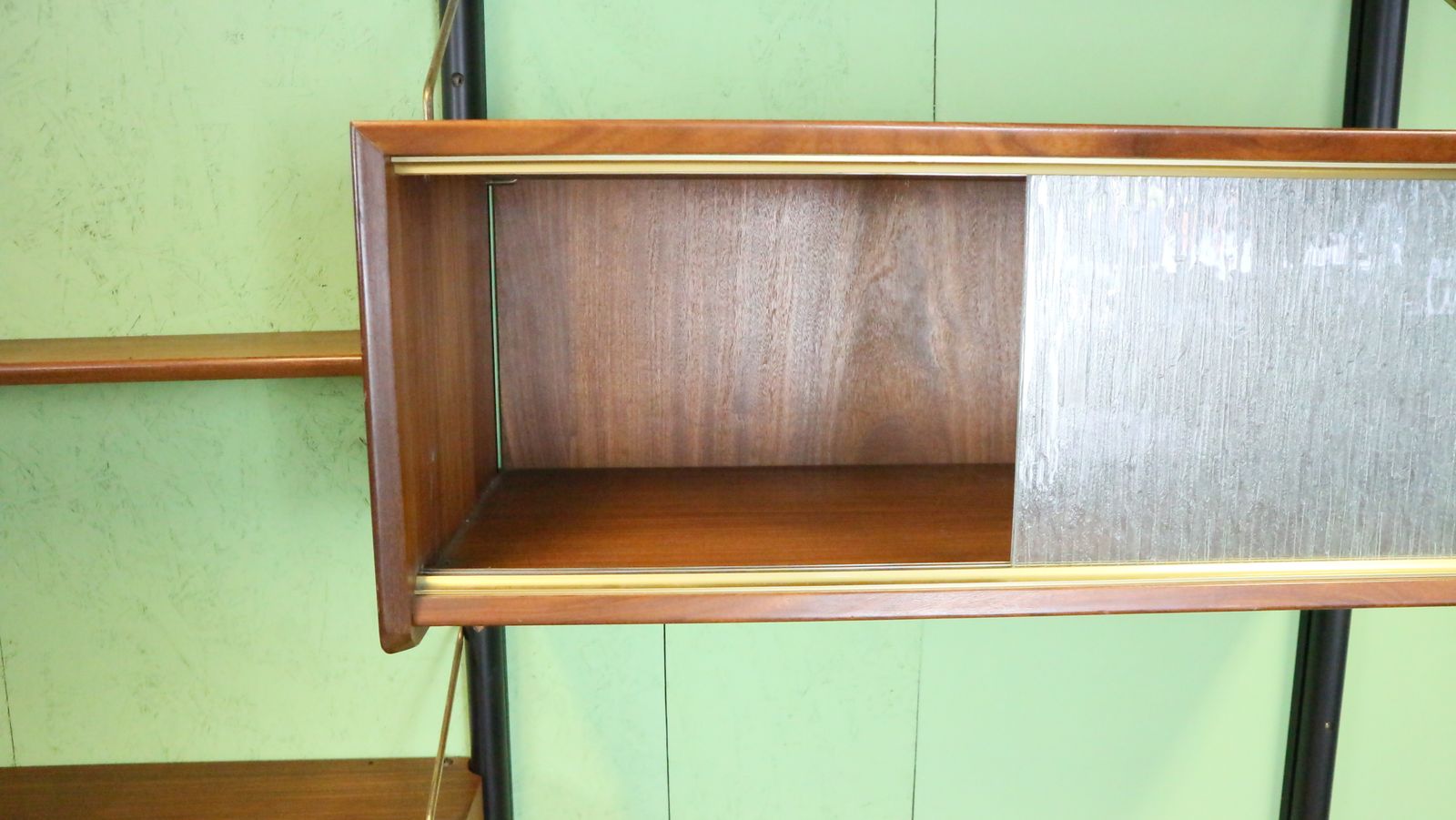 photo for sale Teak Modular Mid Century Modern Wall Unit By Louis Van Teeffelen For Wébé, 1960s