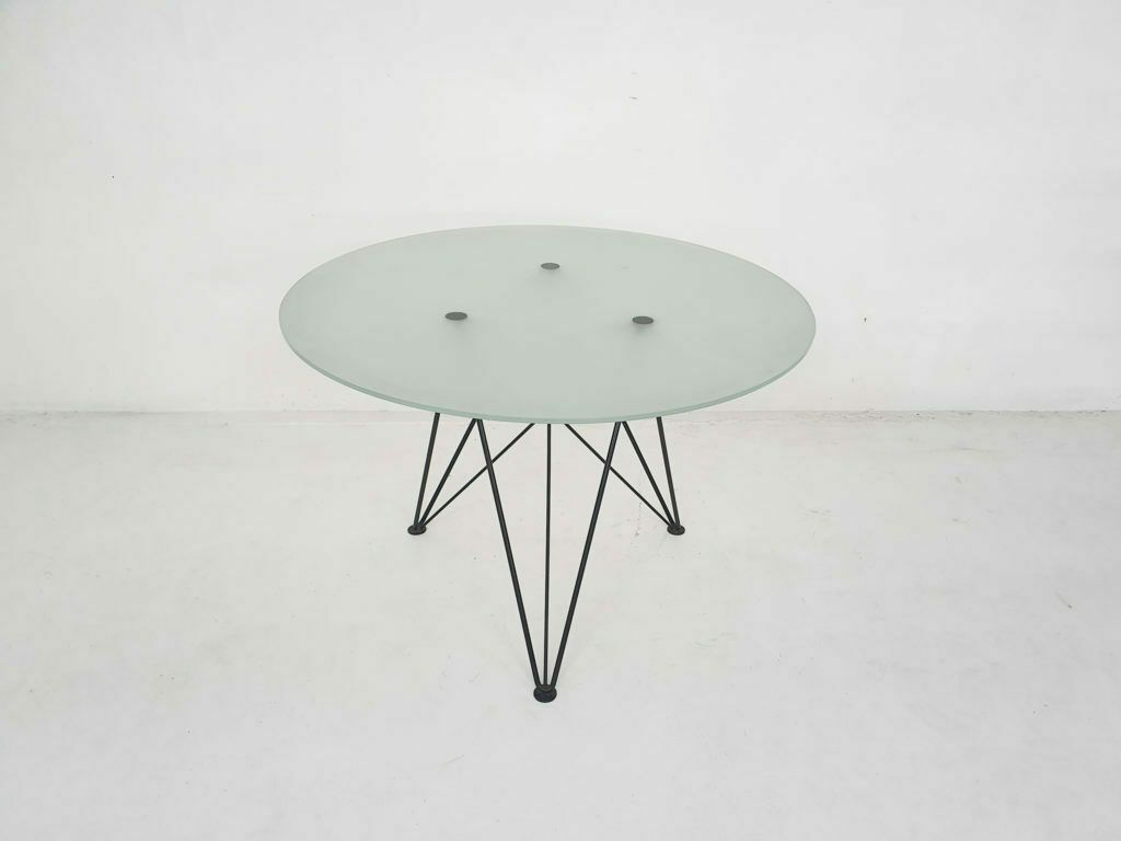 Zeldzame Draadframe Eettafel Van Els Staal, Nederland, 1984 photo buy