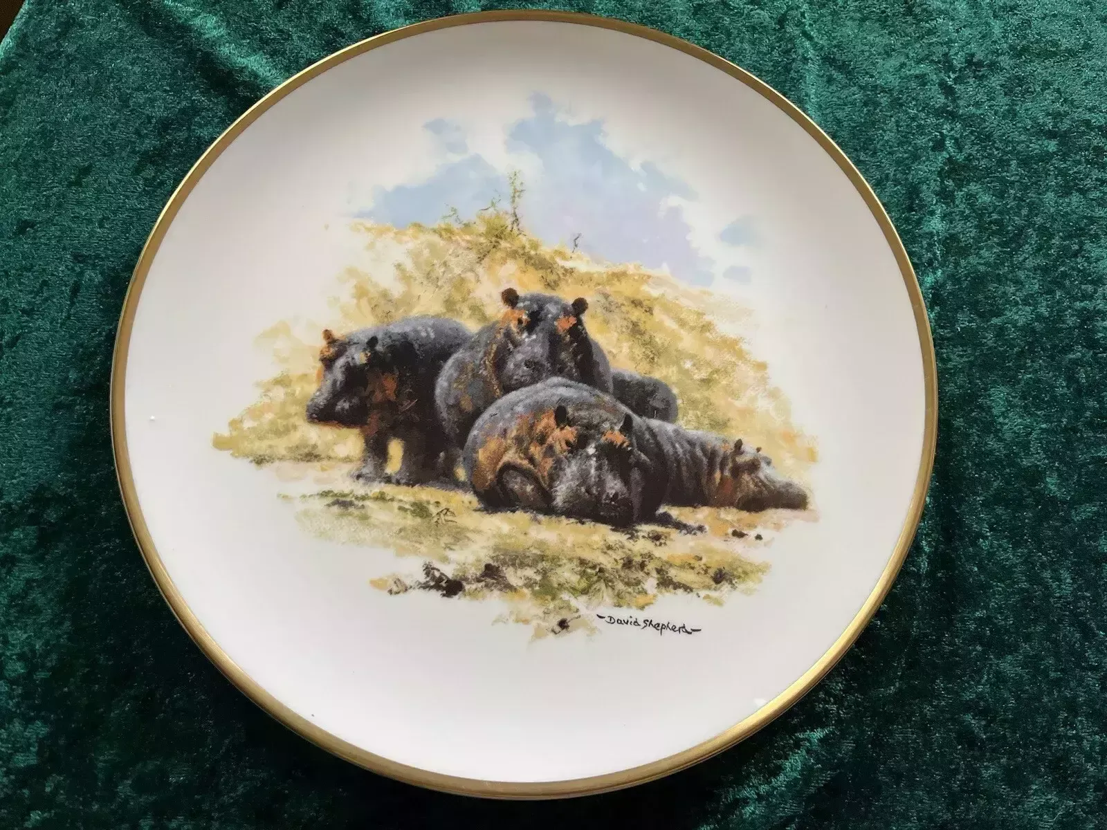 Set Of Four Wedgwood David Shepherd Wildlife Collection Collectors Plate photo furniture