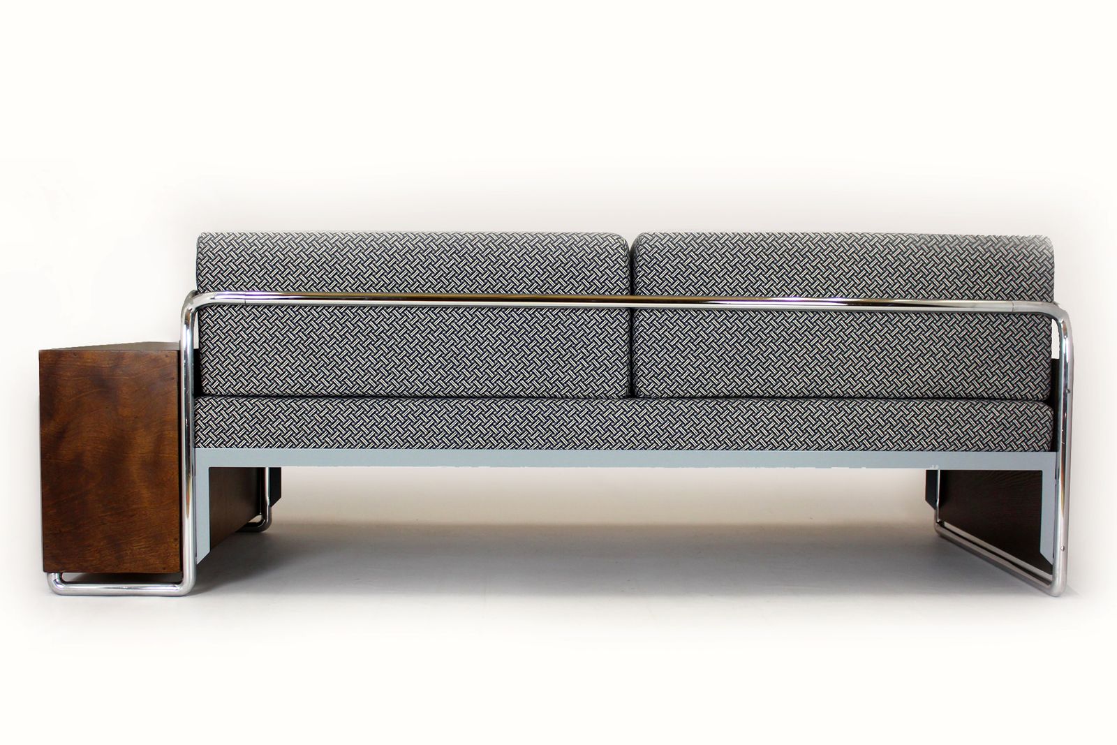 4200.0 Restored Bauhaus Tubular Steel Sofa By Robert Slezak, 1930s photo