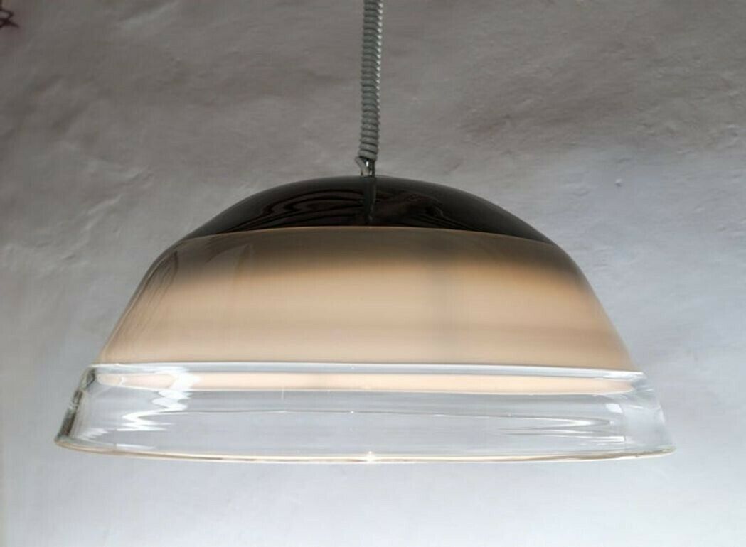 Noti Massari Renato Toso For Leucos, Rare 3 Incalmos Suspension Layered Glass photo vintage