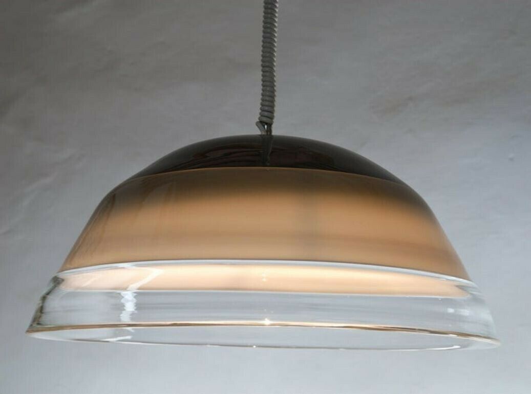 2400.0 Noti Massari Renato Toso For Leucos, Rare 3 Incalmos Suspension Layered Glass photo