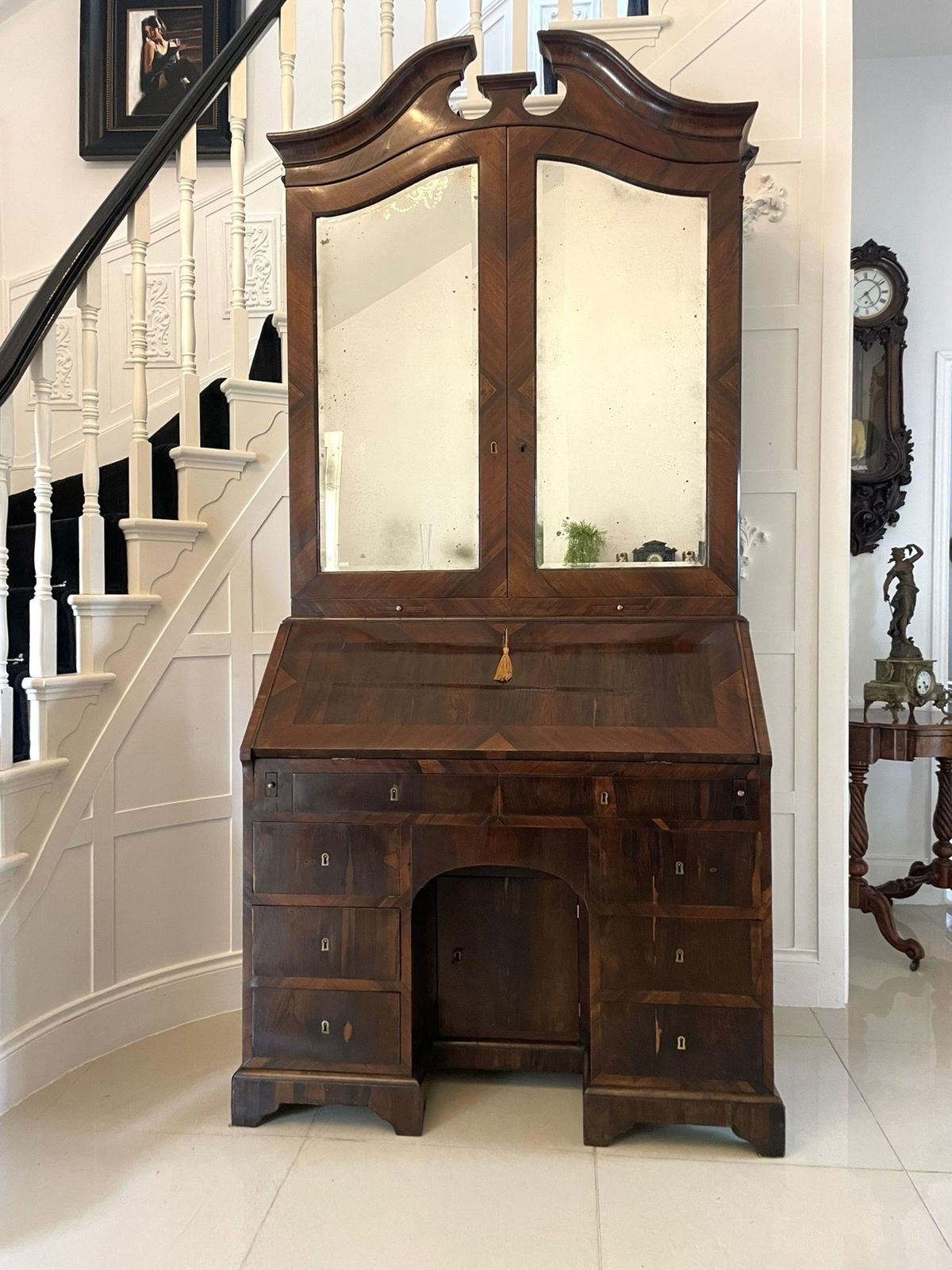 Antique 18th Century Rosewood Bureau Bookcase
