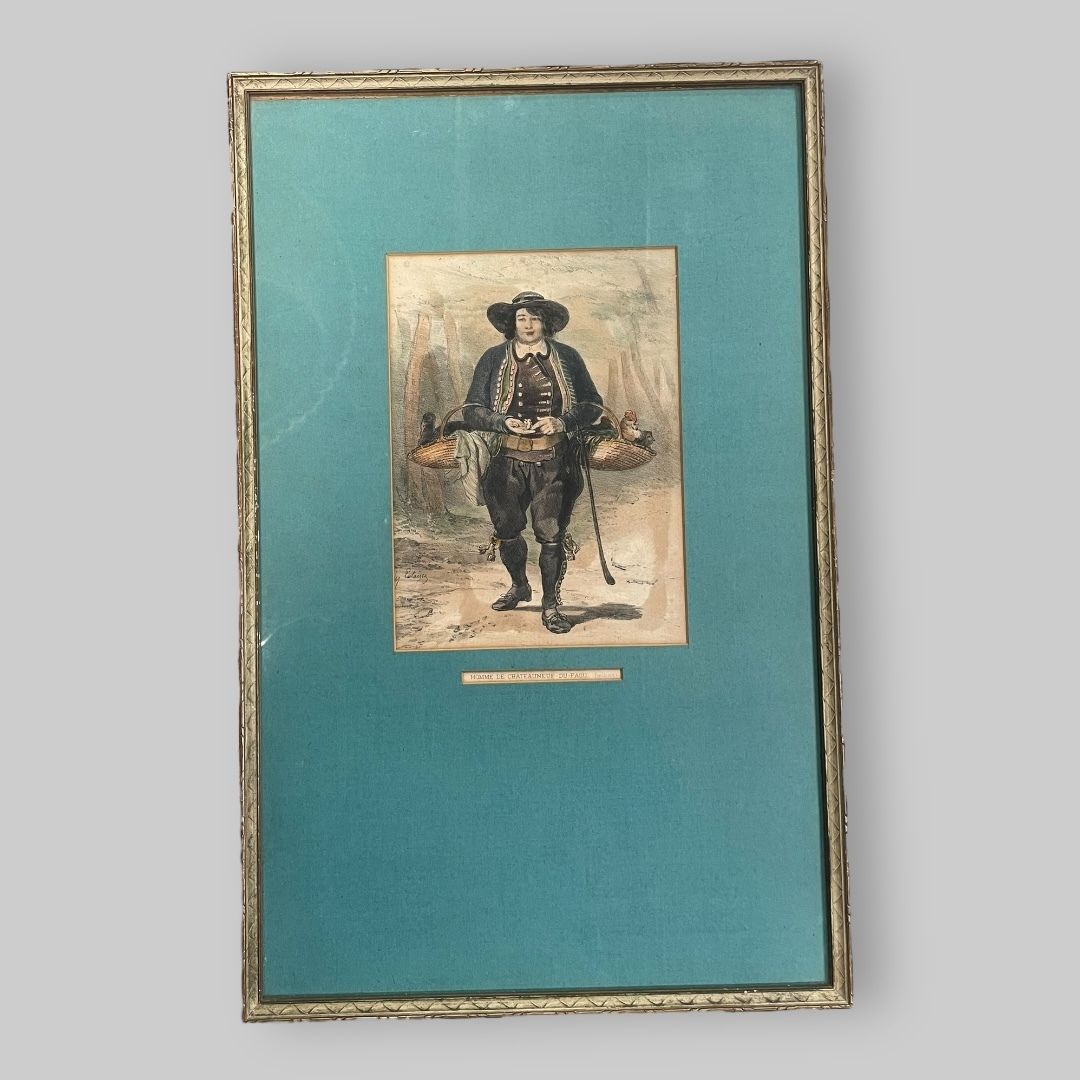 A Pair Of C19th French Breton Hand Coloured Prints photo Art