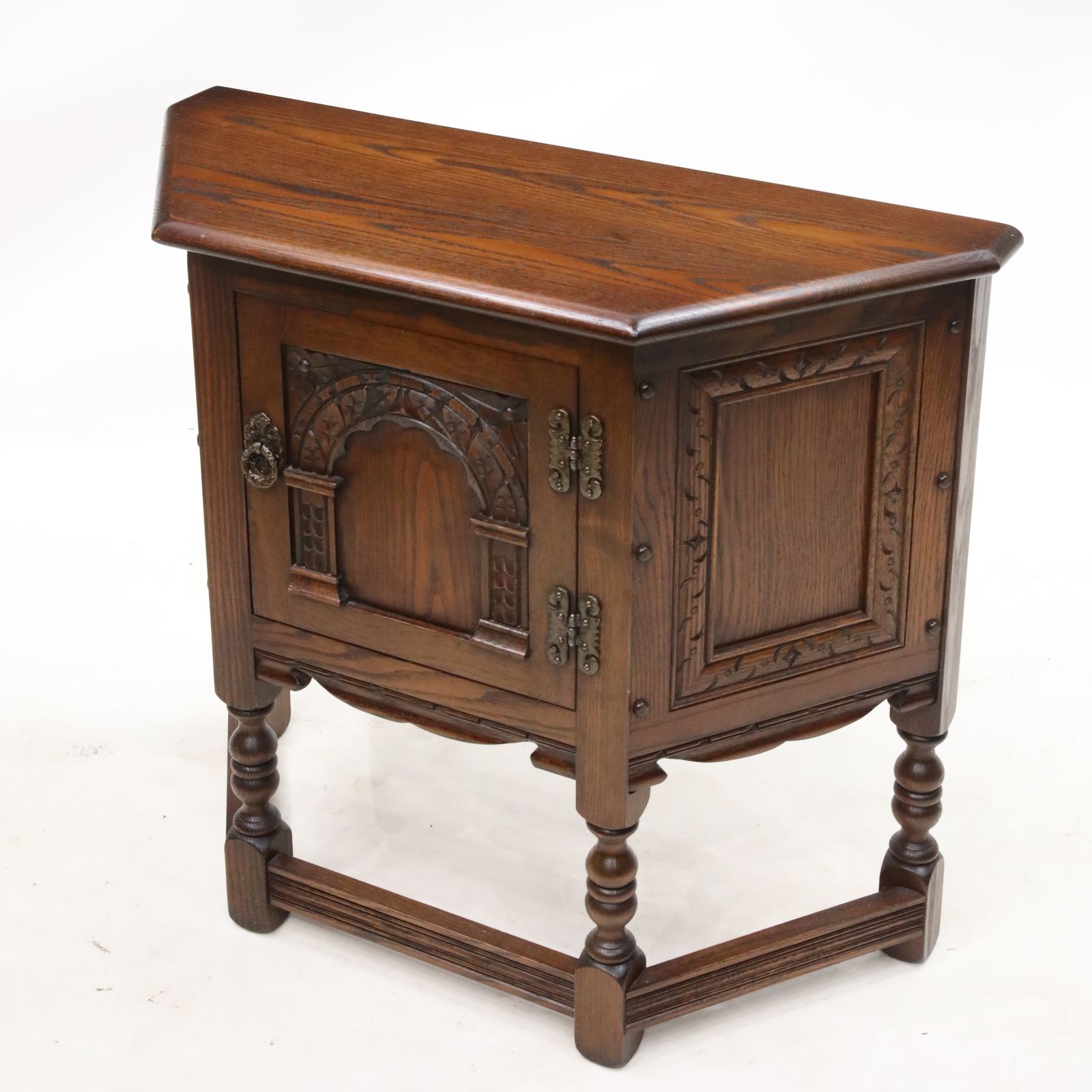Old Charm Canted Table Finished In Tudor Brown Free Uk Delivery photo furniture