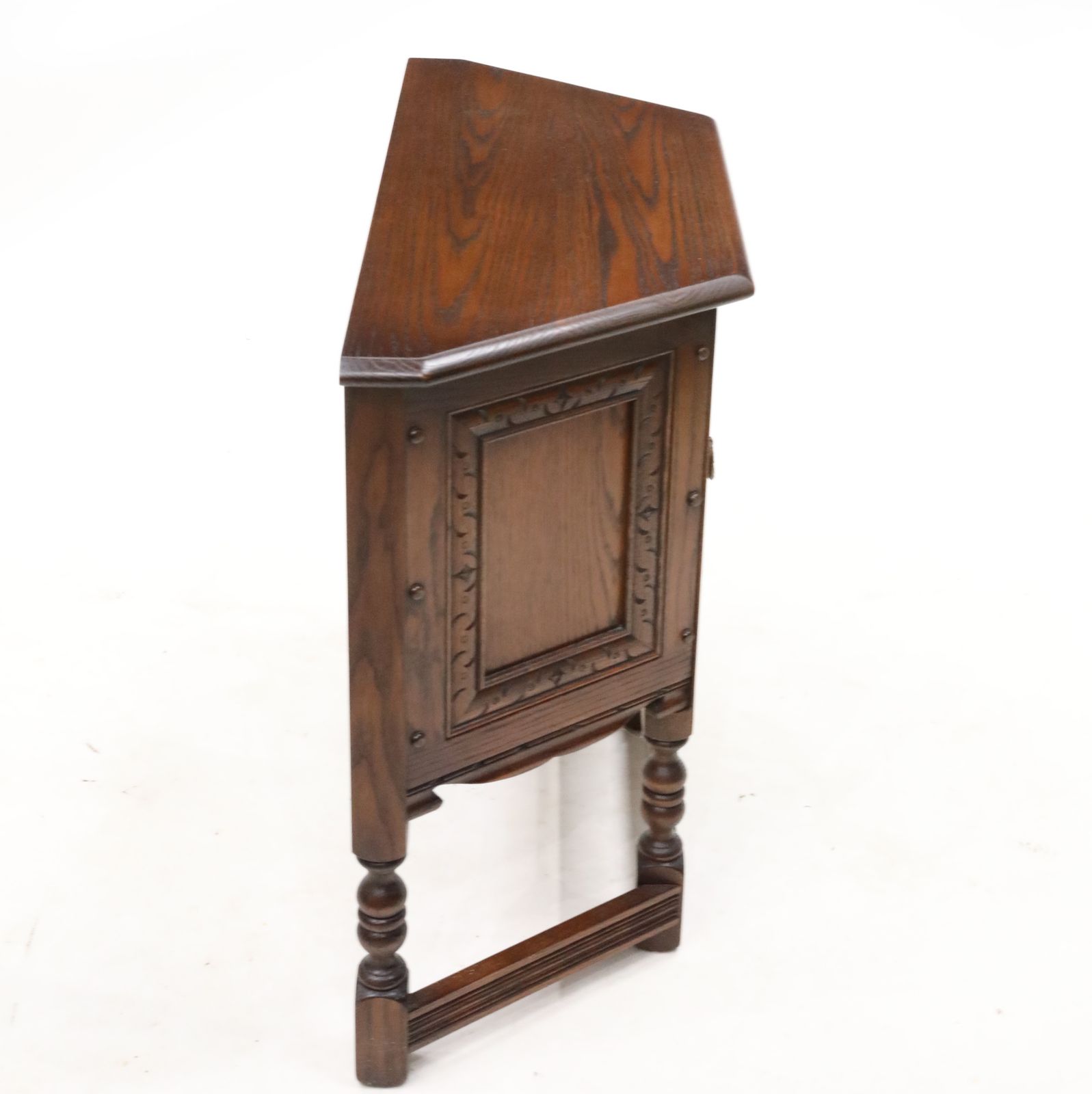 photo vinterior Old Charm Canted Table Finished In Tudor Brown Free Uk Delivery