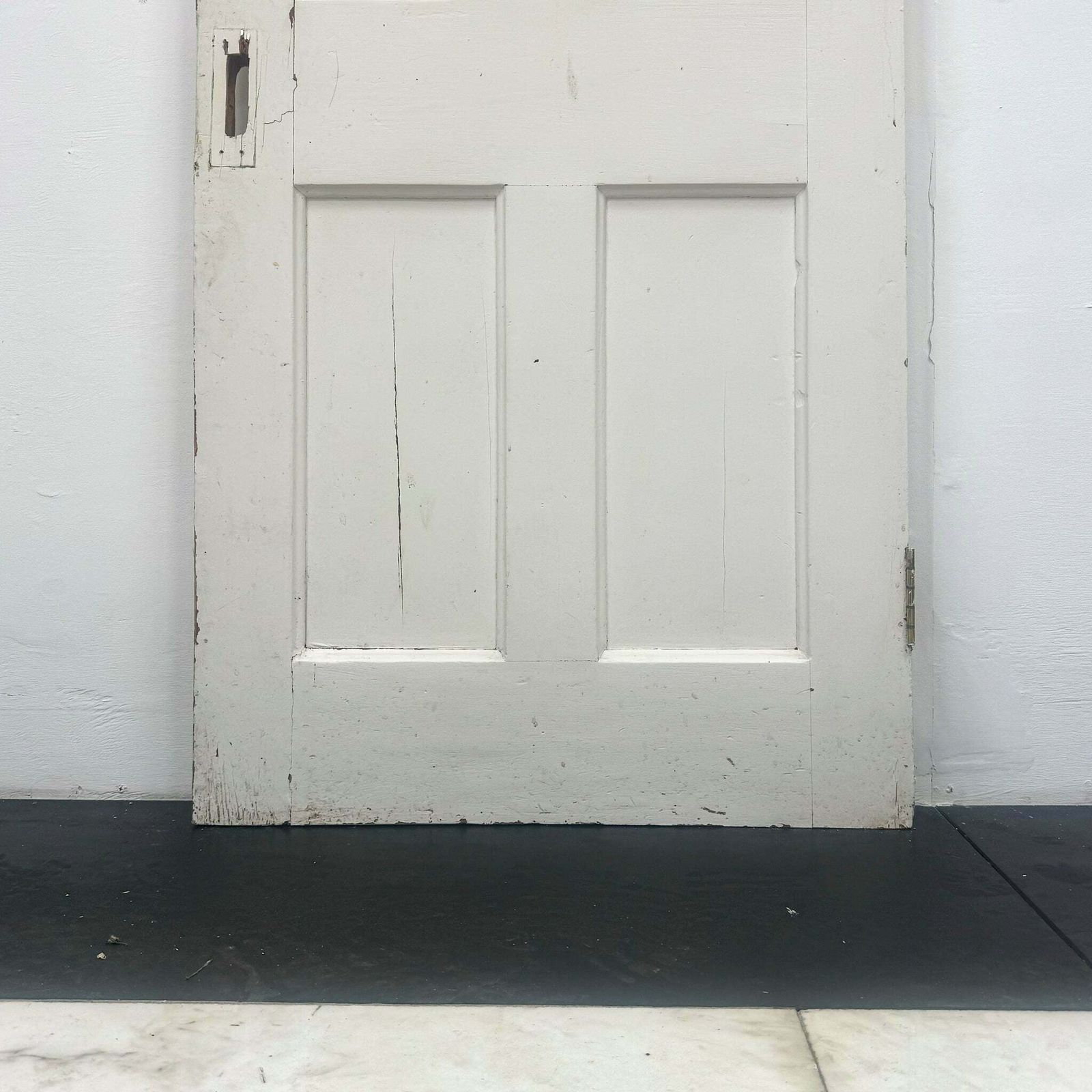 Antique Victorian Pine Door   193cm X 76cm photo for sale