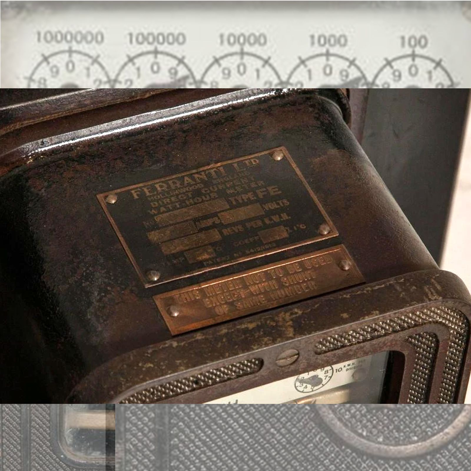 Vintage Ferranti Electric Meter From Pinewood Studios Power Station photo Home Decor