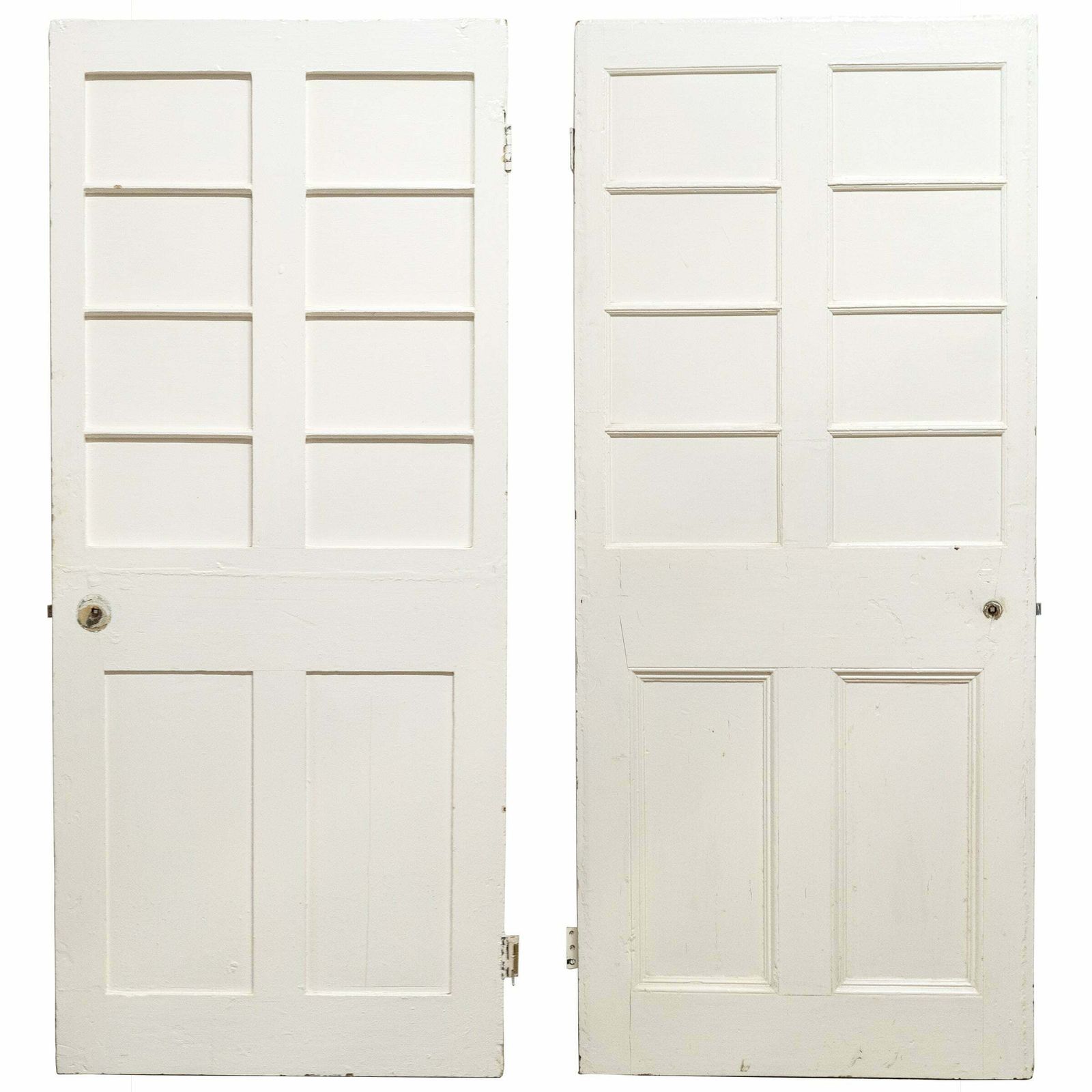 Antique Victoria Pine Panelled Door   191cm X 82.5cm