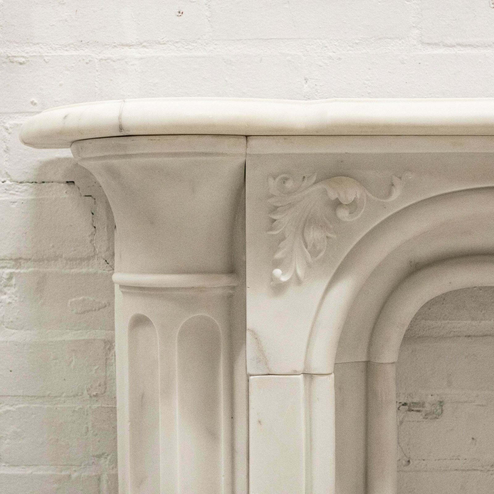 photo for sale Antique Victorian Statuary Marble Surround With Carved Eagle