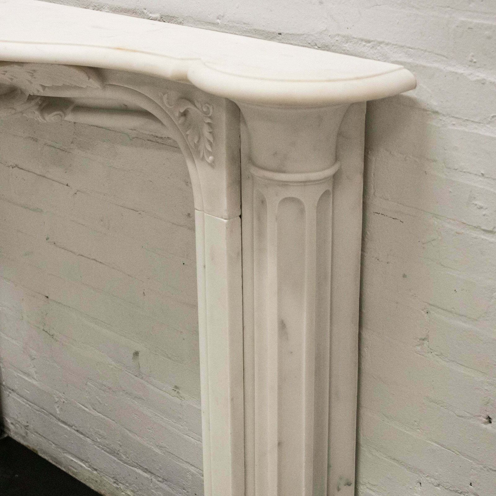 Home Fixtures Antique Victorian Statuary Marble Surround With Carved Eagle photo