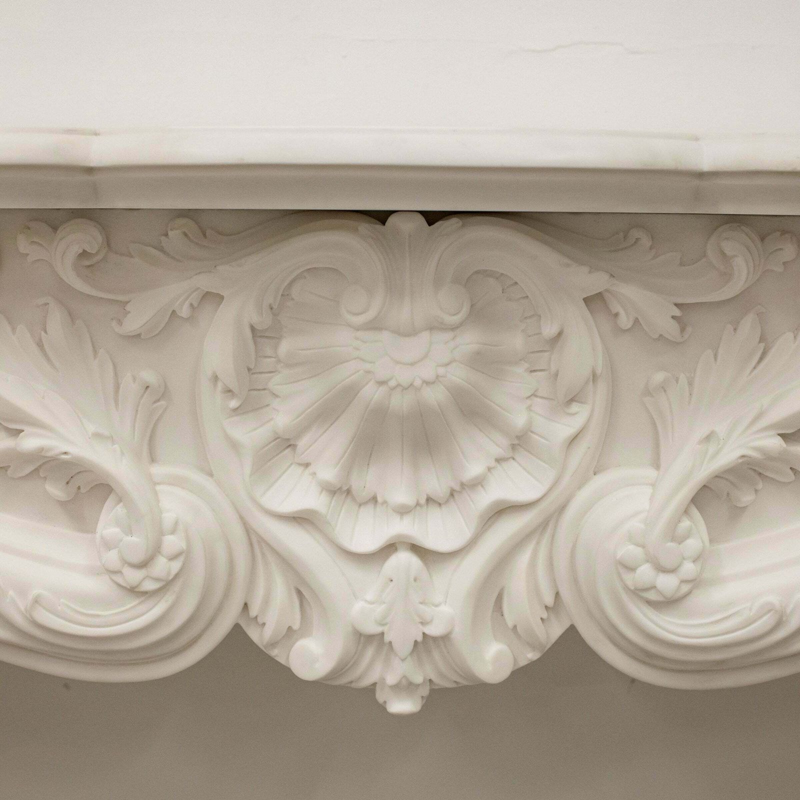 French Louis XV Fireplace Surround In Statuary Marble I Pair Available photo for sale