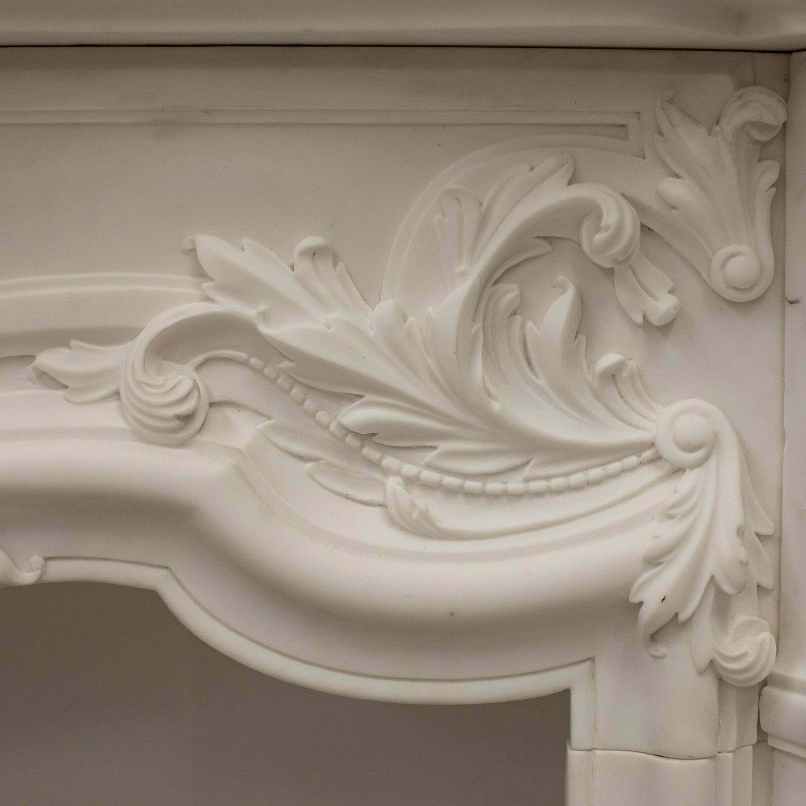 French Louis XV Fireplace Surround In Statuary Marble I Pair Available photo buy