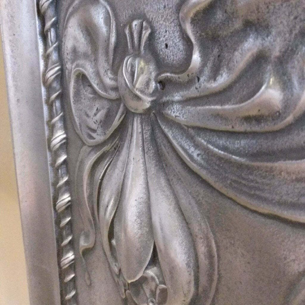 photo furniture Antique Edwardian Polished Cast Iron Combination Fireplace