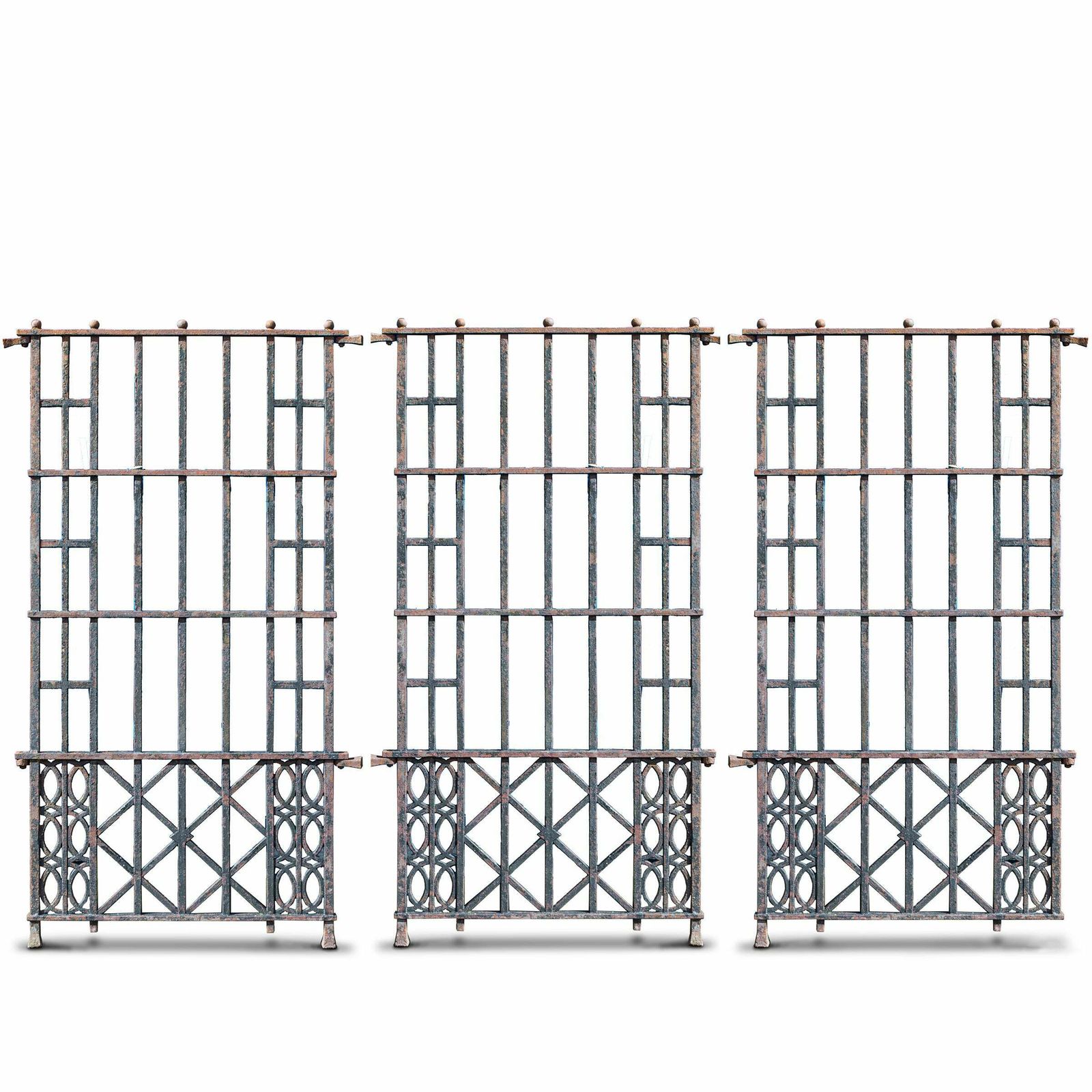 Ornate Antique Iron Railings | 3 Panels