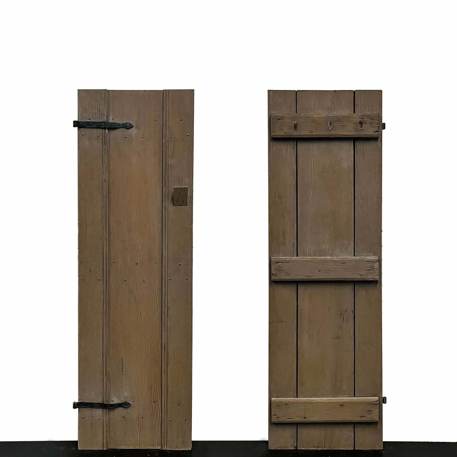 Antique Victorian Pine Latch Door   186cm X 59cm