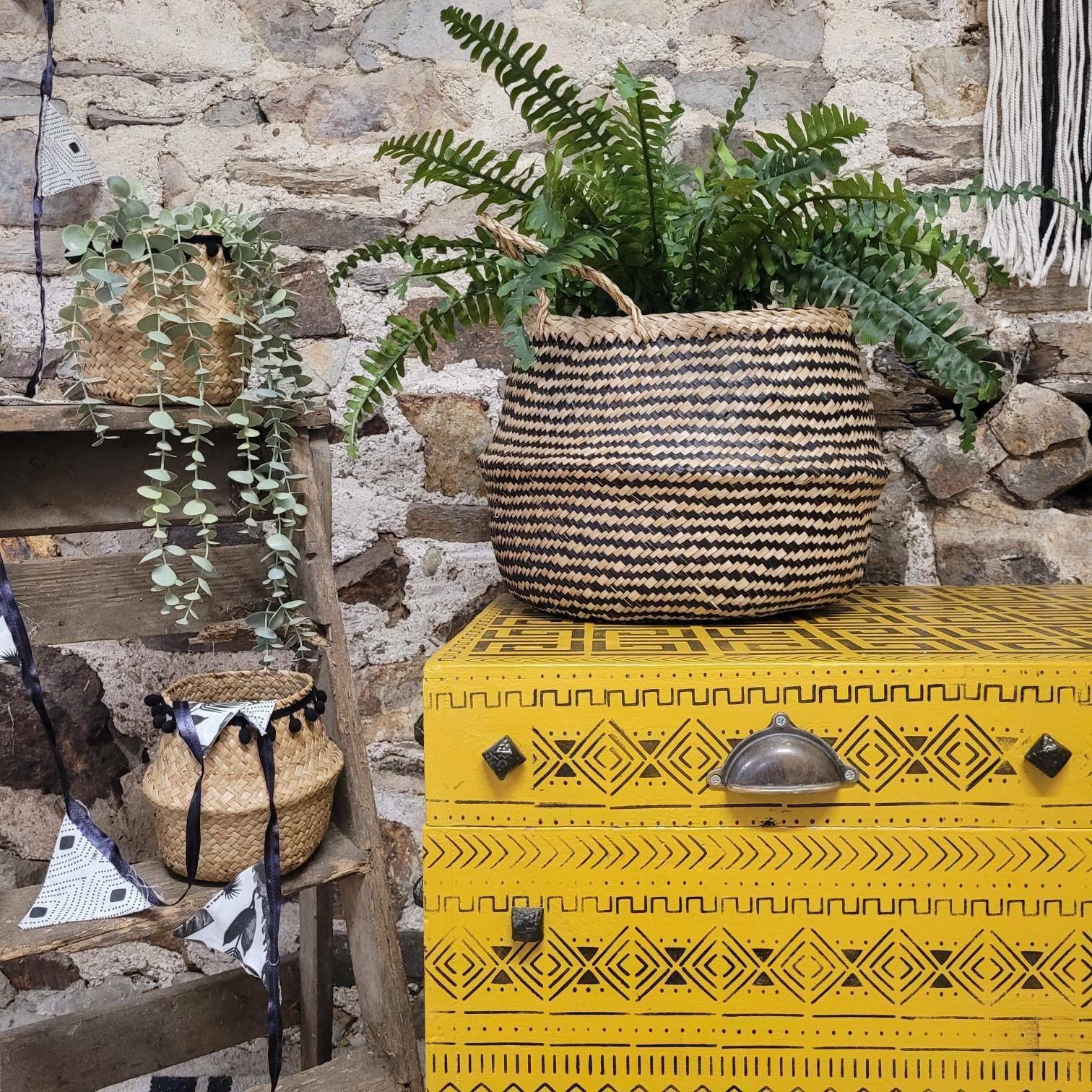 Commission Item Wooden Painted Storage Chest Mustard Yellow, 1960s photo buy