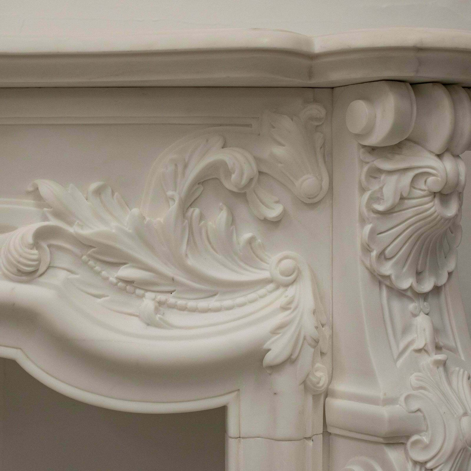 French Louis XV Fireplace Surround In Statuary Marble I Pair Available photo Home Fixtures
