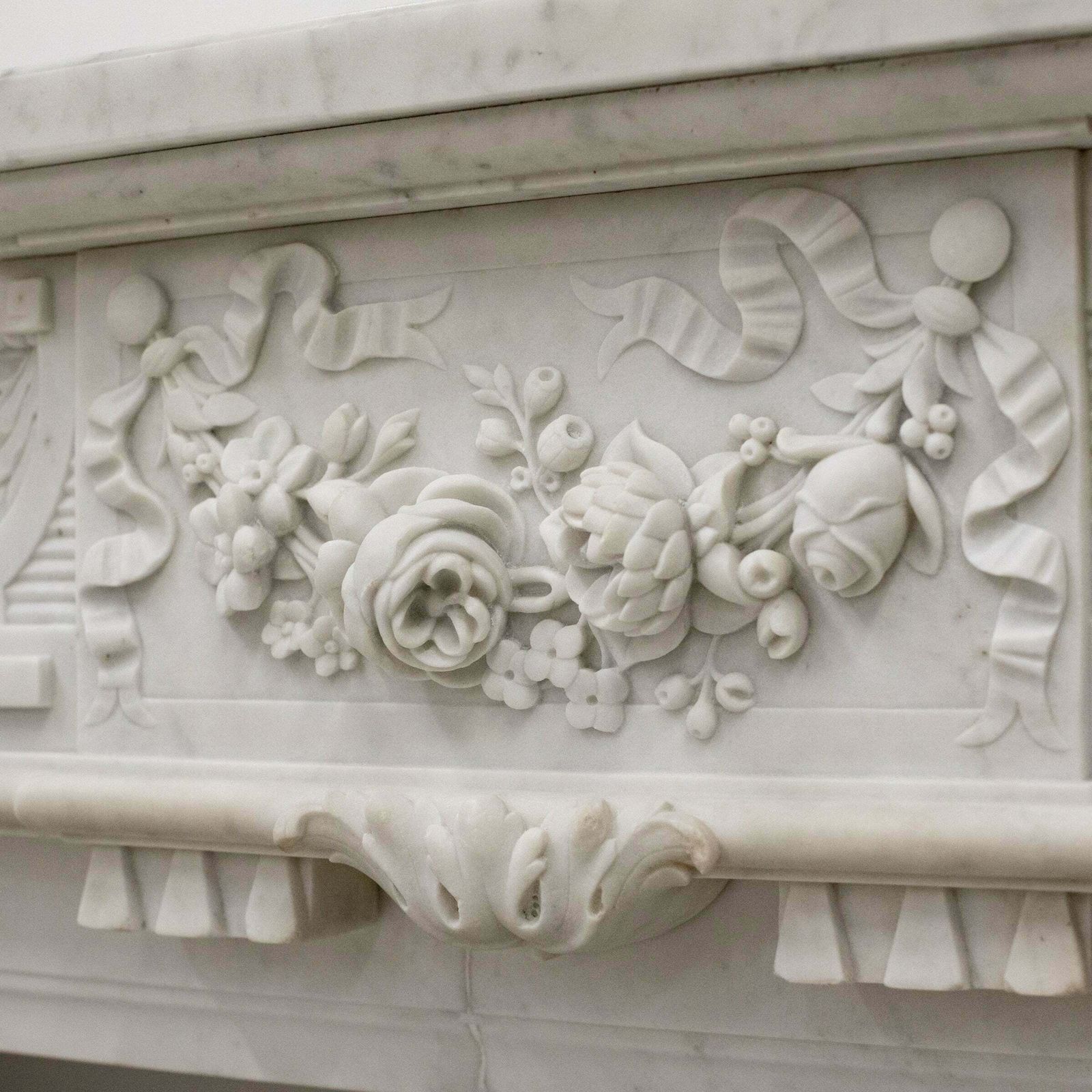 Antique 19th Century Carrara Marble Fireplace photo furniture