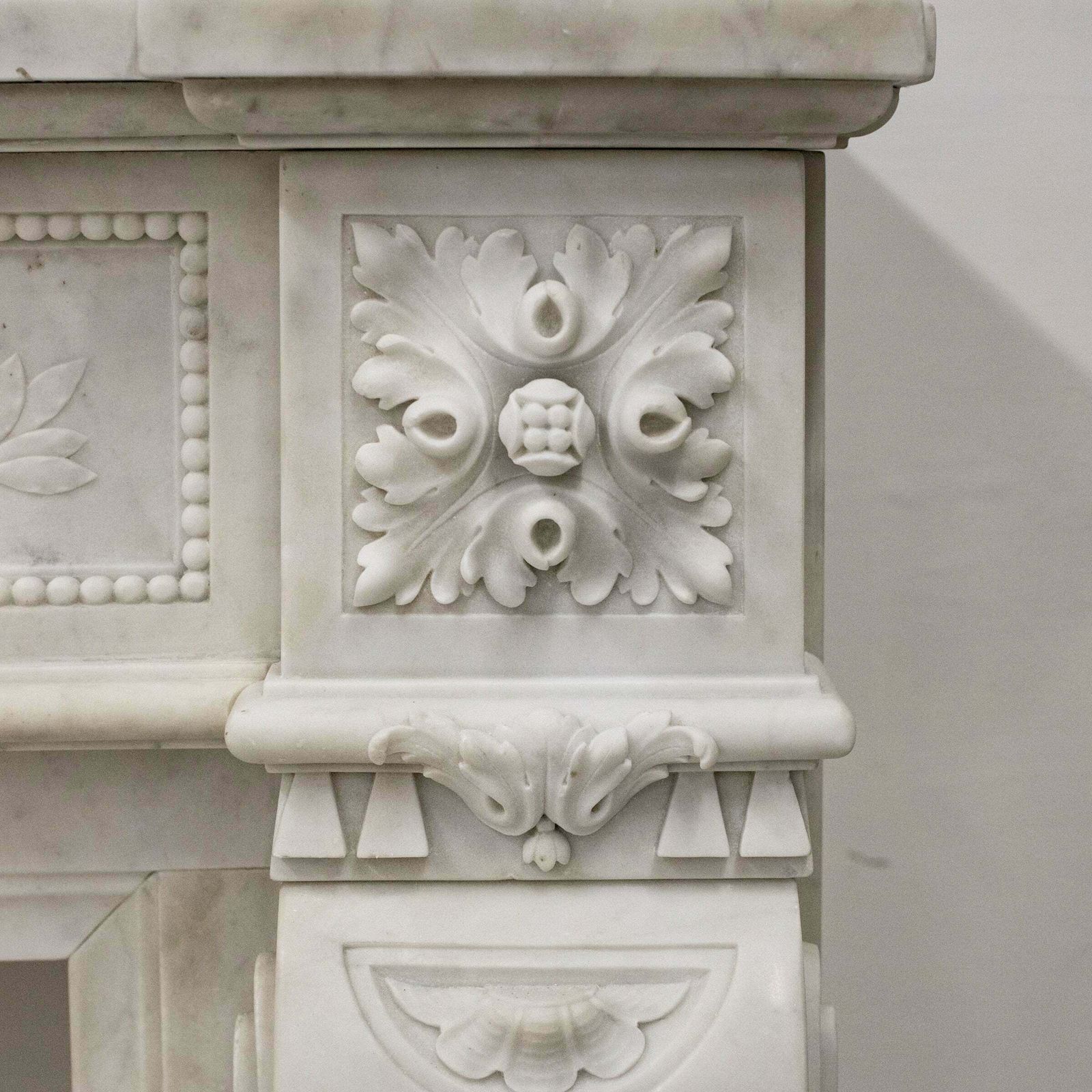Antique 19th Century Carrara Marble Fireplace photo 18000.0