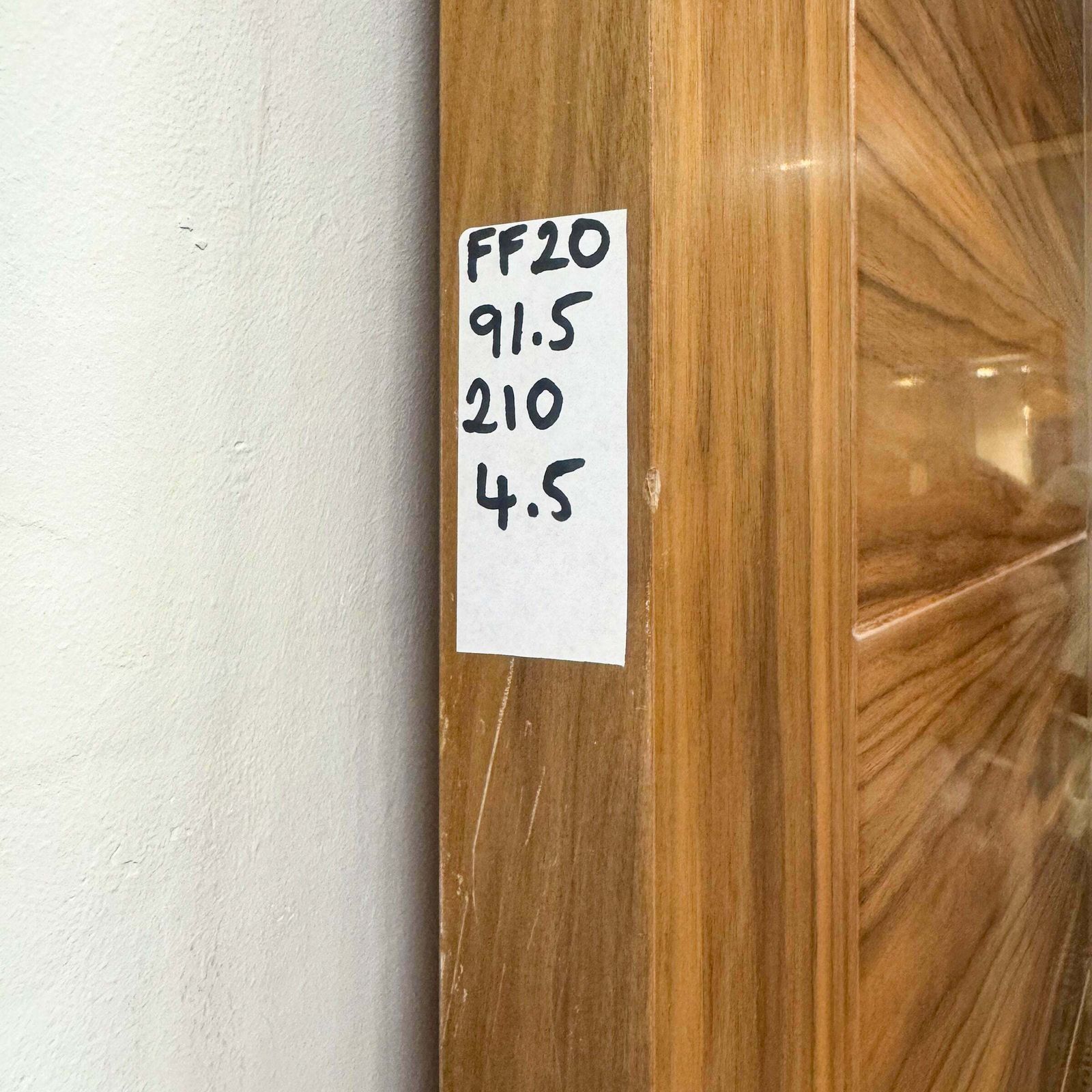 Modern Walnut Veneered Clothworker Fire Door   210cm X 91.5cm photo 200.0