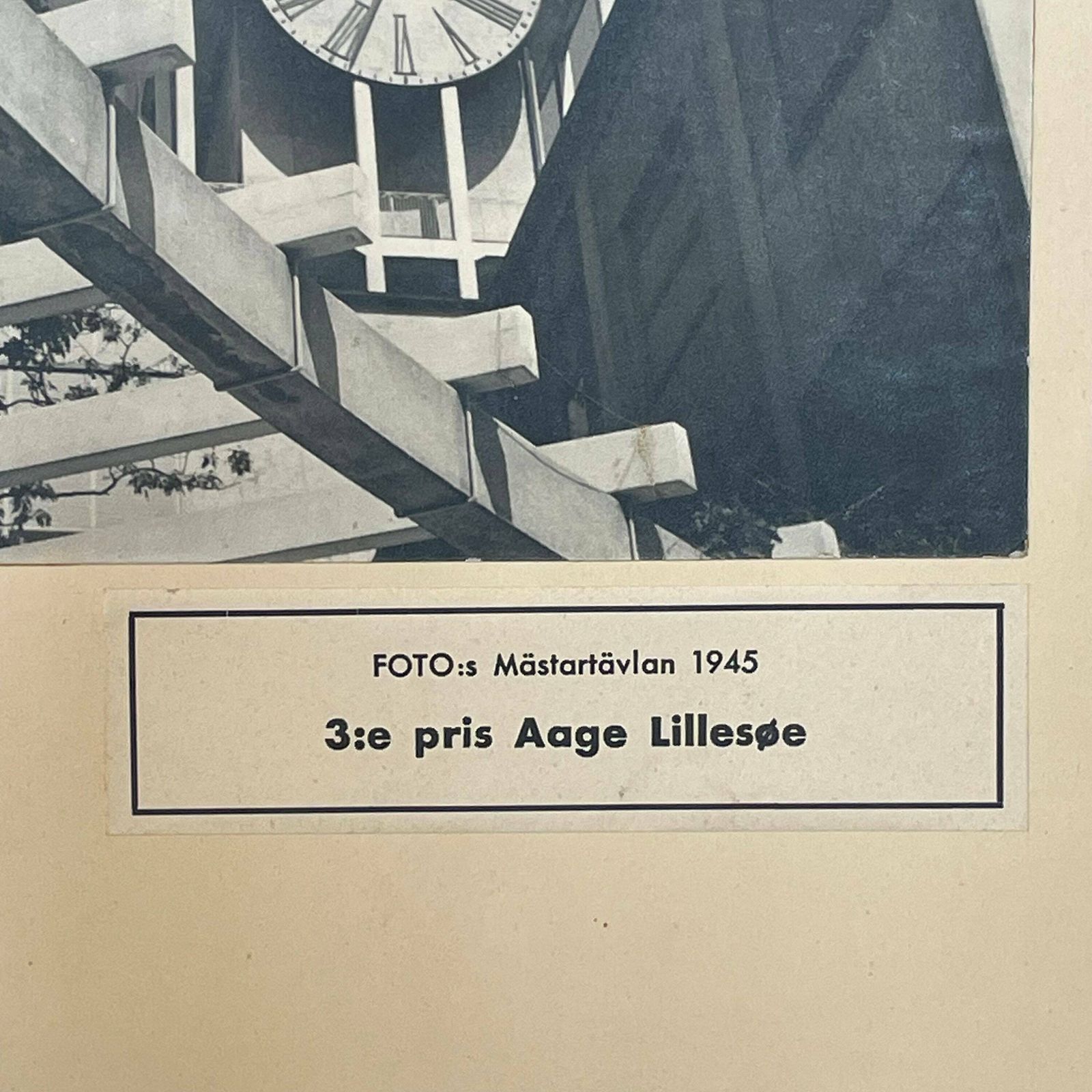 Danish Vintage Mid Century Fine Art Photography From The 1940’s “Raadhustaarnet, Aarhus” By Artist Aage Lillesøe photo for sale