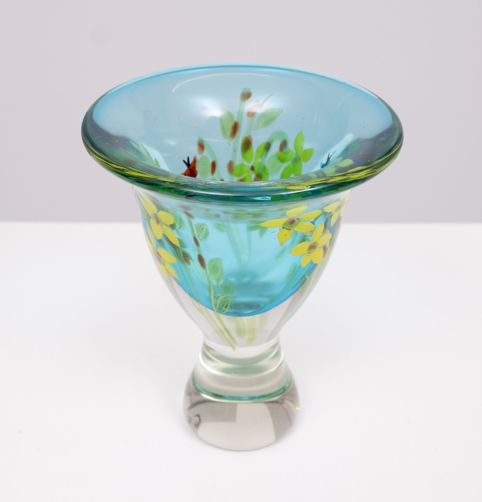 Berit Johansson Art Glass Vase By Murano 1970s Sweden photo Woonaccessoires