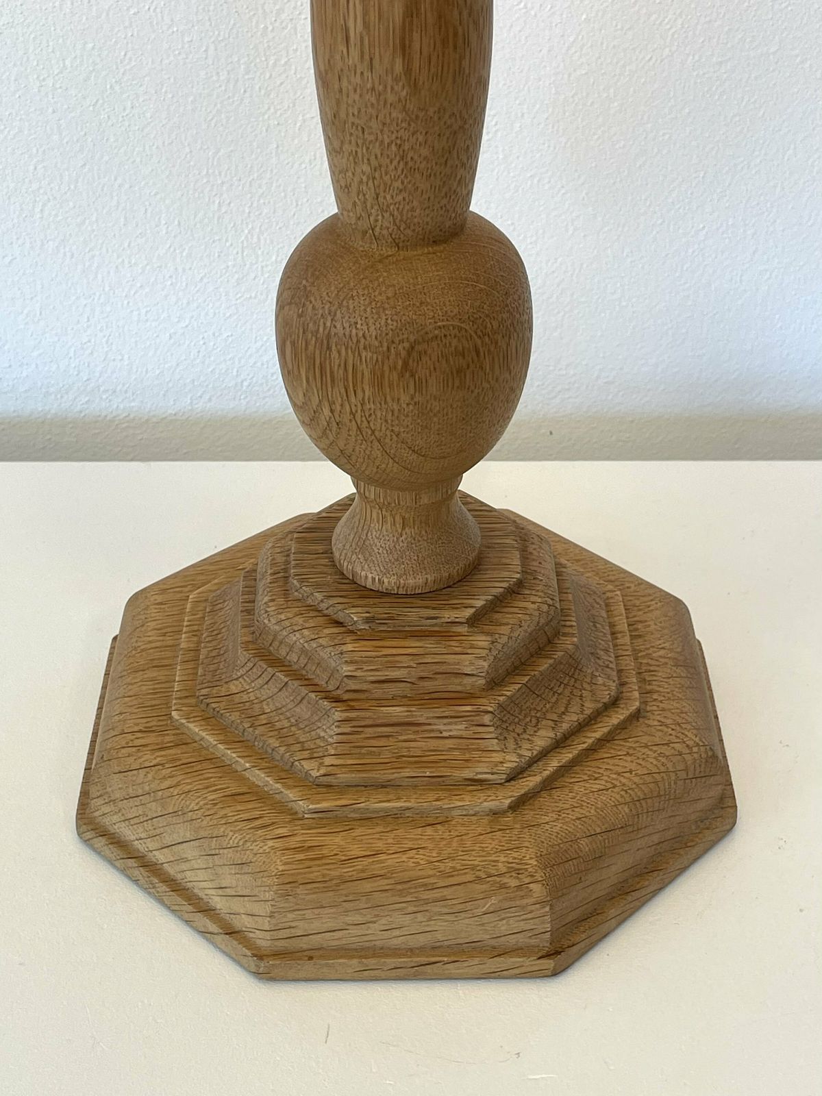 Majestic Danish Mid Century Vintage 1960s Solid Carved Wood Table Lamp With Gorgeous Green And Gold Fabric Shade In Elegant Design Details photo 213.0