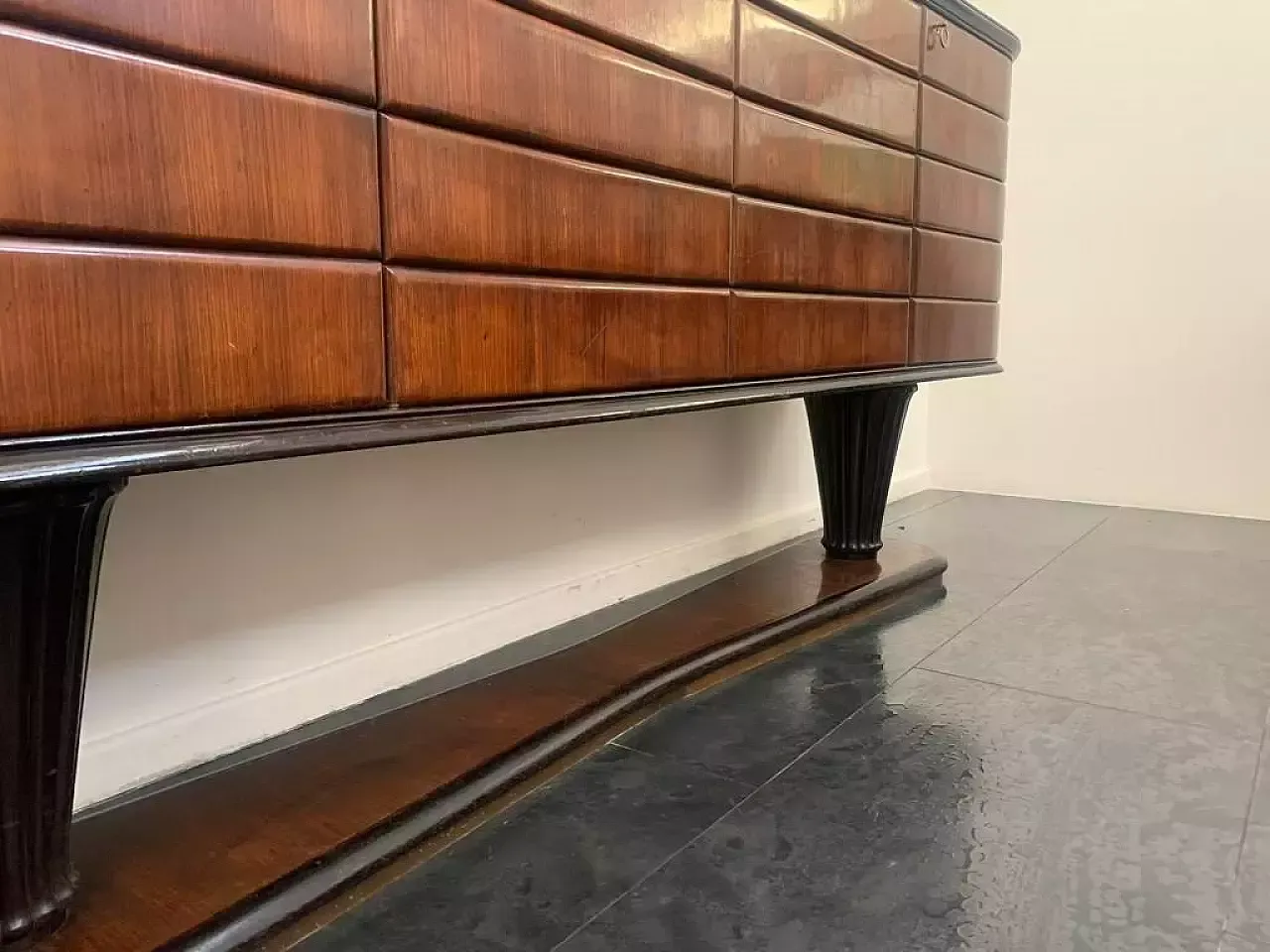 Shaped And Rusticated Sideboard Attributed To Vittorio Dassi, 1950s photo vintage