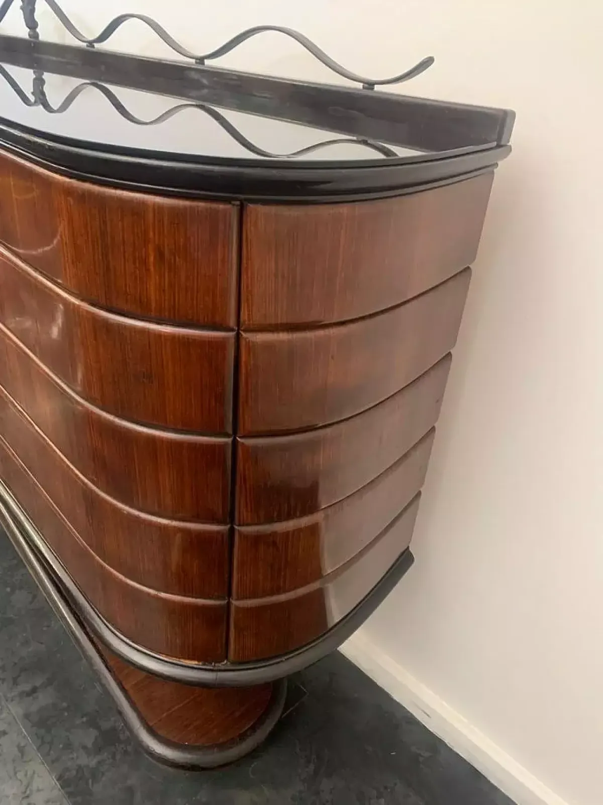 photo for sale Shaped And Rusticated Sideboard Attributed To Vittorio Dassi, 1950s