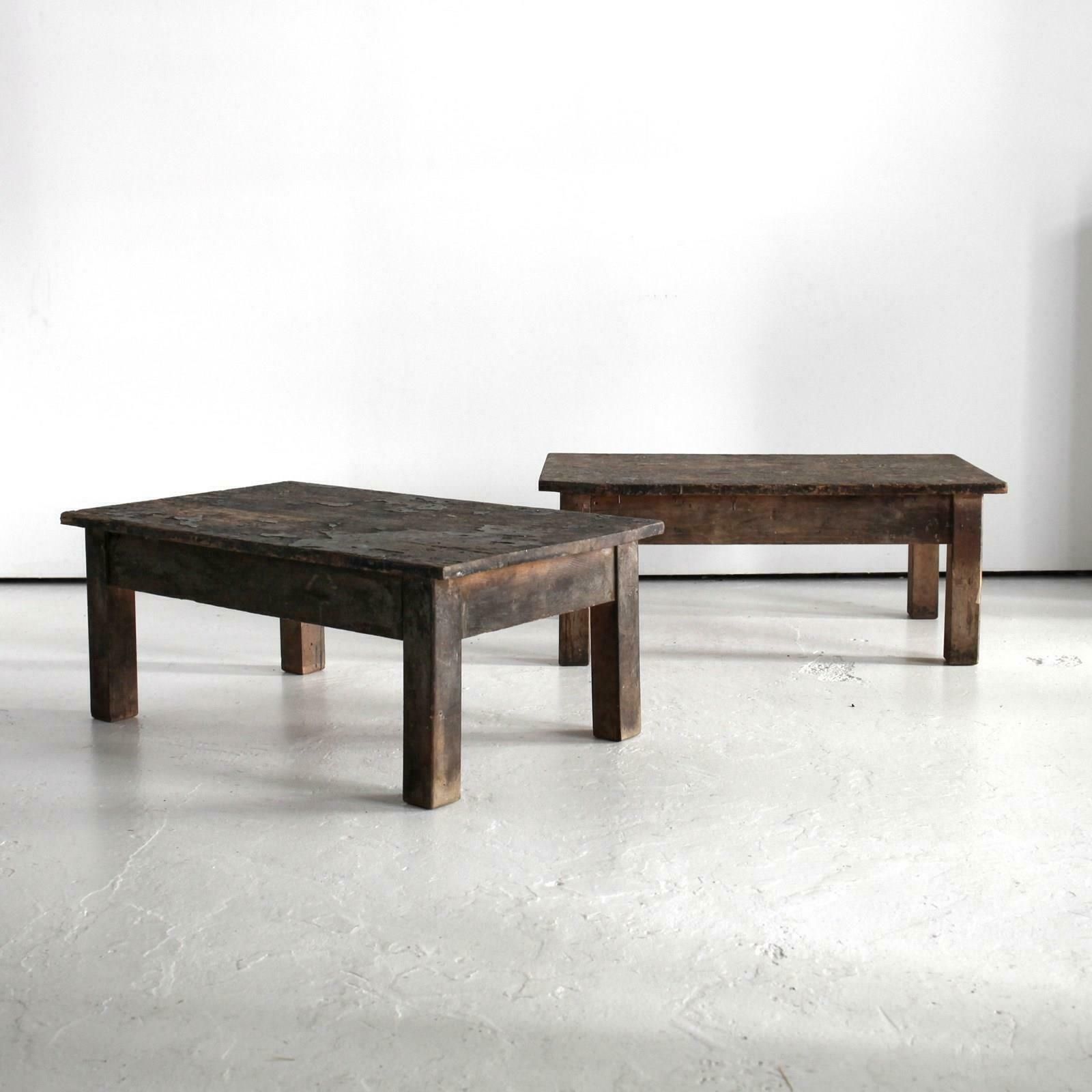 Matched Pair Of Early 20th C. Portuguese Coffee Tables photo Furniture