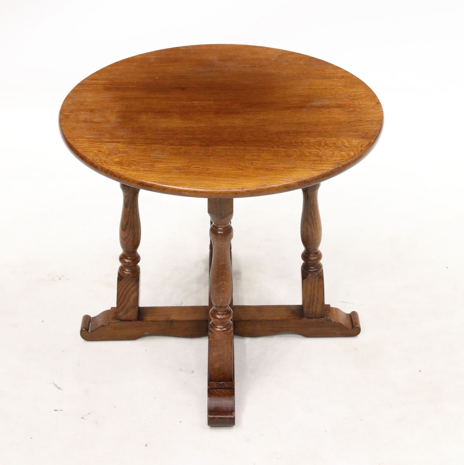 Old Charm Style Round Side Coffee Table Utility Furniture Stamp photo for sale