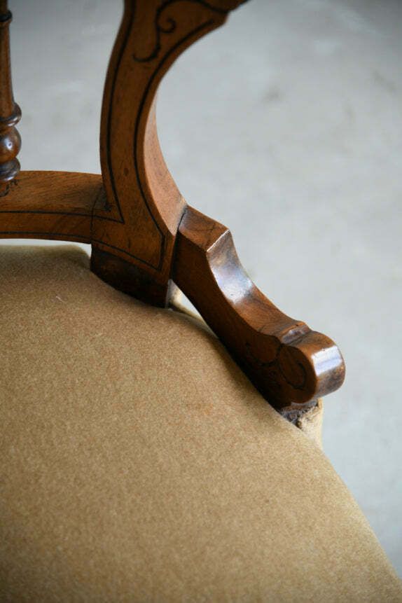 photo furniture Victorian Upholstered Oak Occasional Chair