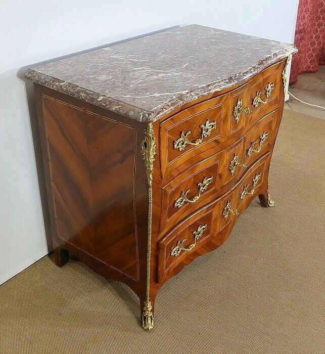 Tomb Chest Of Drawers In Regional Wood Marquetry, Louis XIV Period   Eighteenth photo furniture