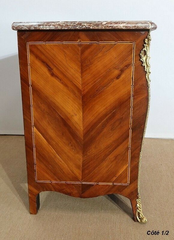 photo vinterior Tomb Chest Of Drawers In Regional Wood Marquetry, Louis XIV Period   Eighteenth
