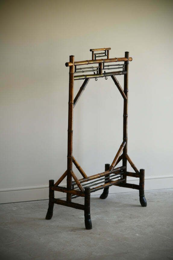 Bamboo Gong Stand, 1800s, Antique