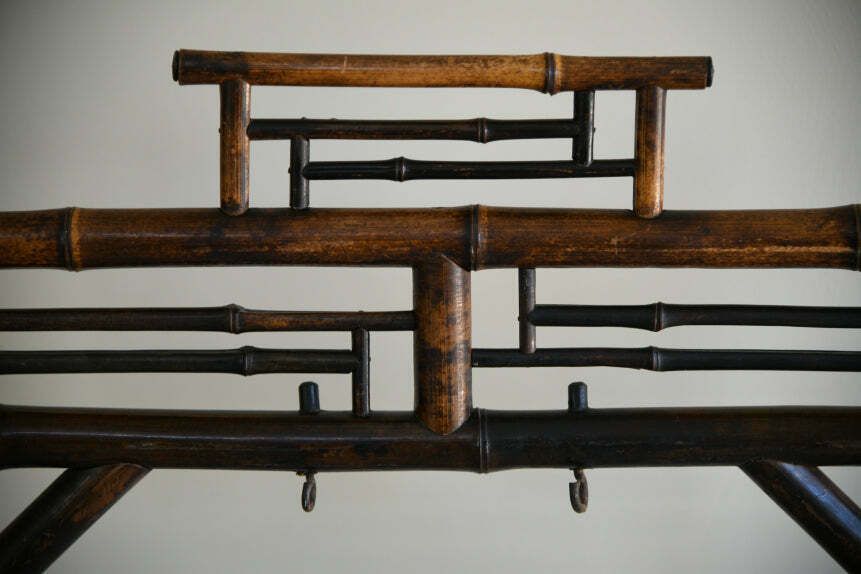 Bamboo Gong Stand, 1800s, Antique photo furniture