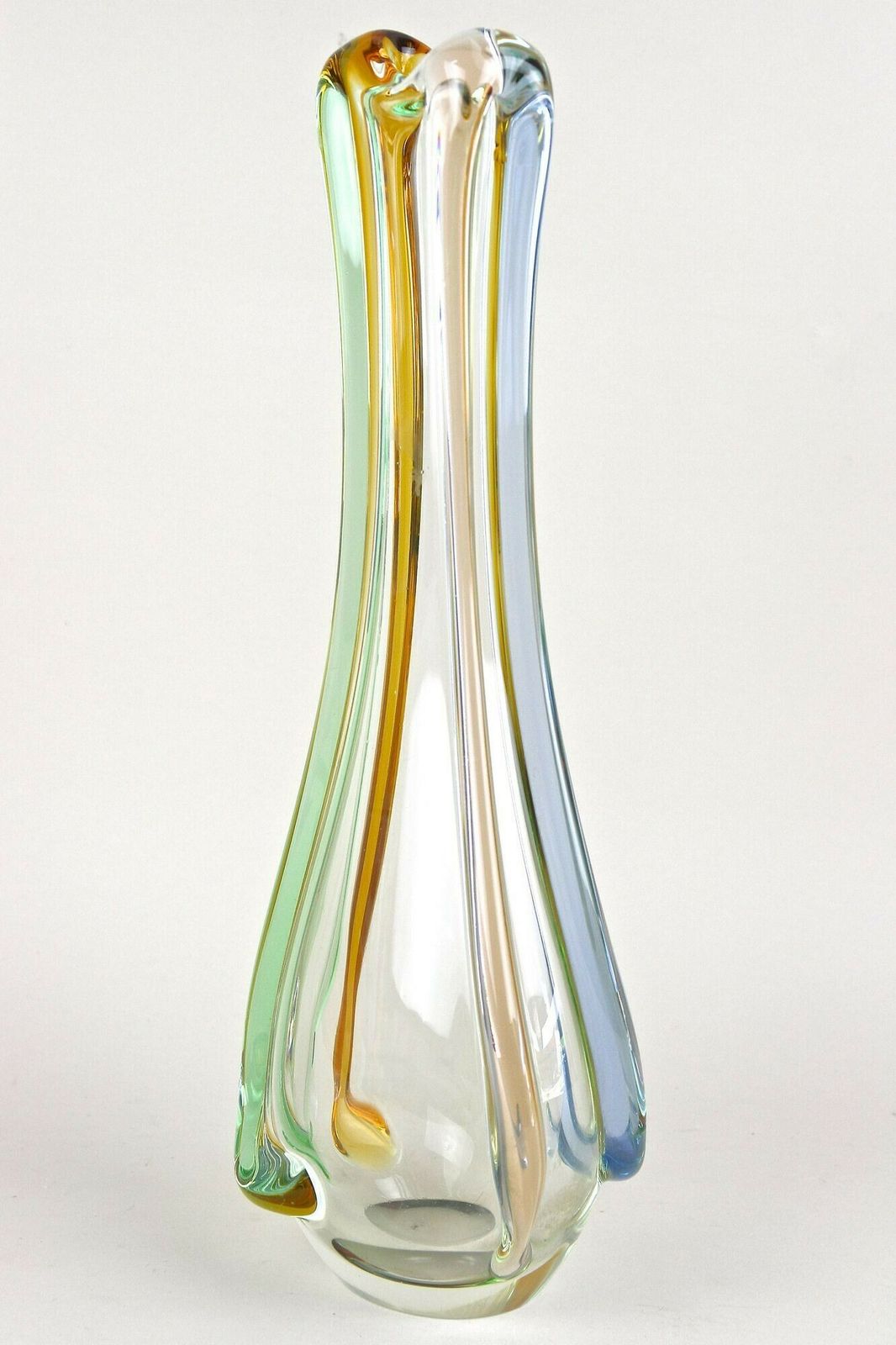 Mid Century Modern Murano Glass Vase By Sommerso Murano, Italy Circa 1960 photo buy