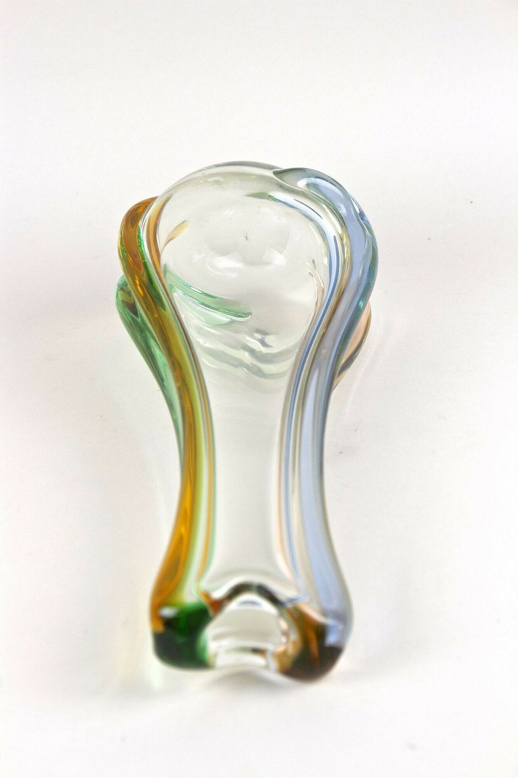 photo vintage Mid Century Modern Murano Glass Vase By Sommerso Murano, Italy Circa 1960