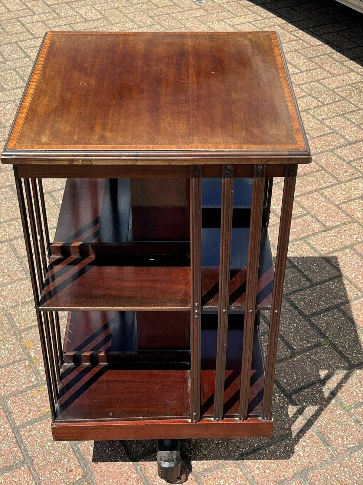 Edwardian Inlaid Mahogany Revolving Bookcase photo furniture