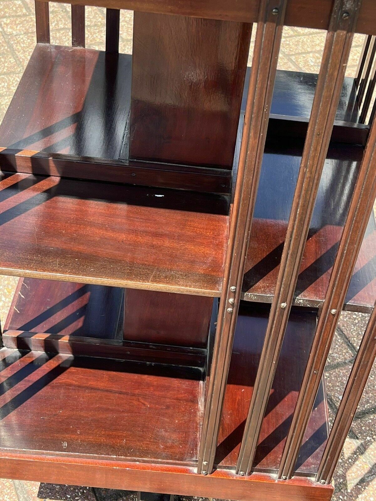 Edwardian Inlaid Mahogany Revolving Bookcase photo vinterior