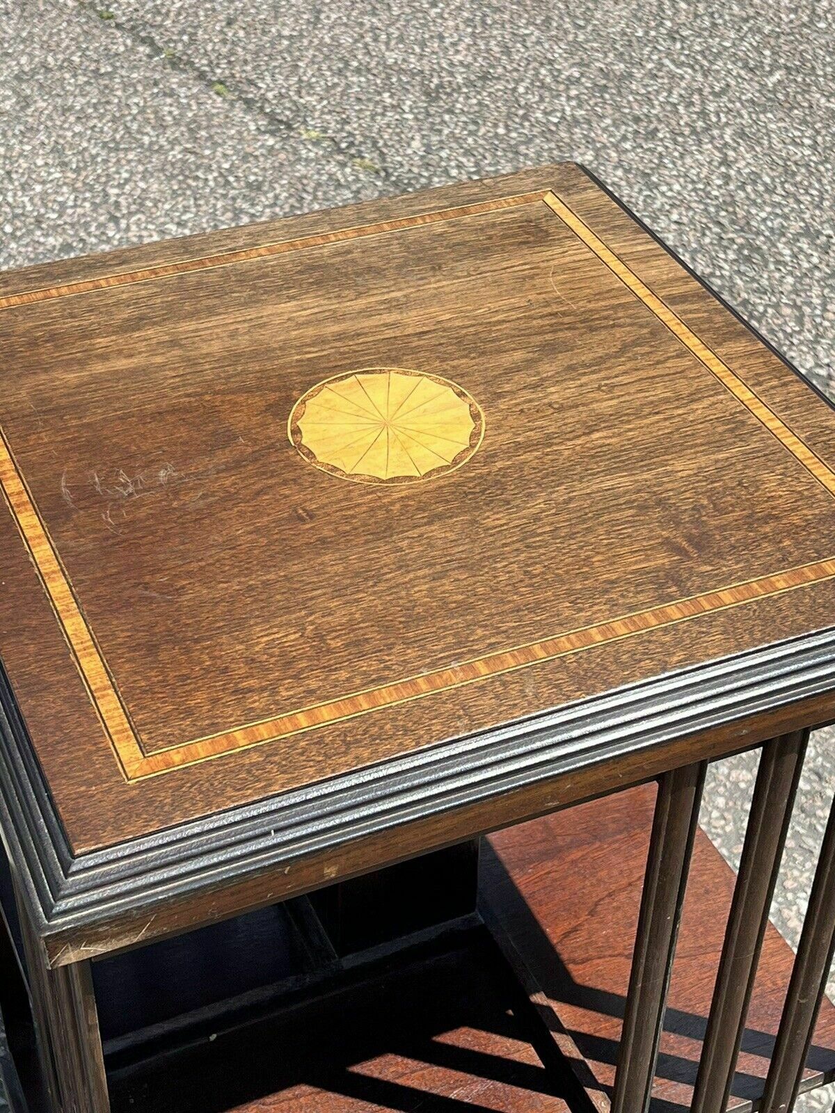 Inlaid Mahogany Revolving Bookcase photo Furniture
