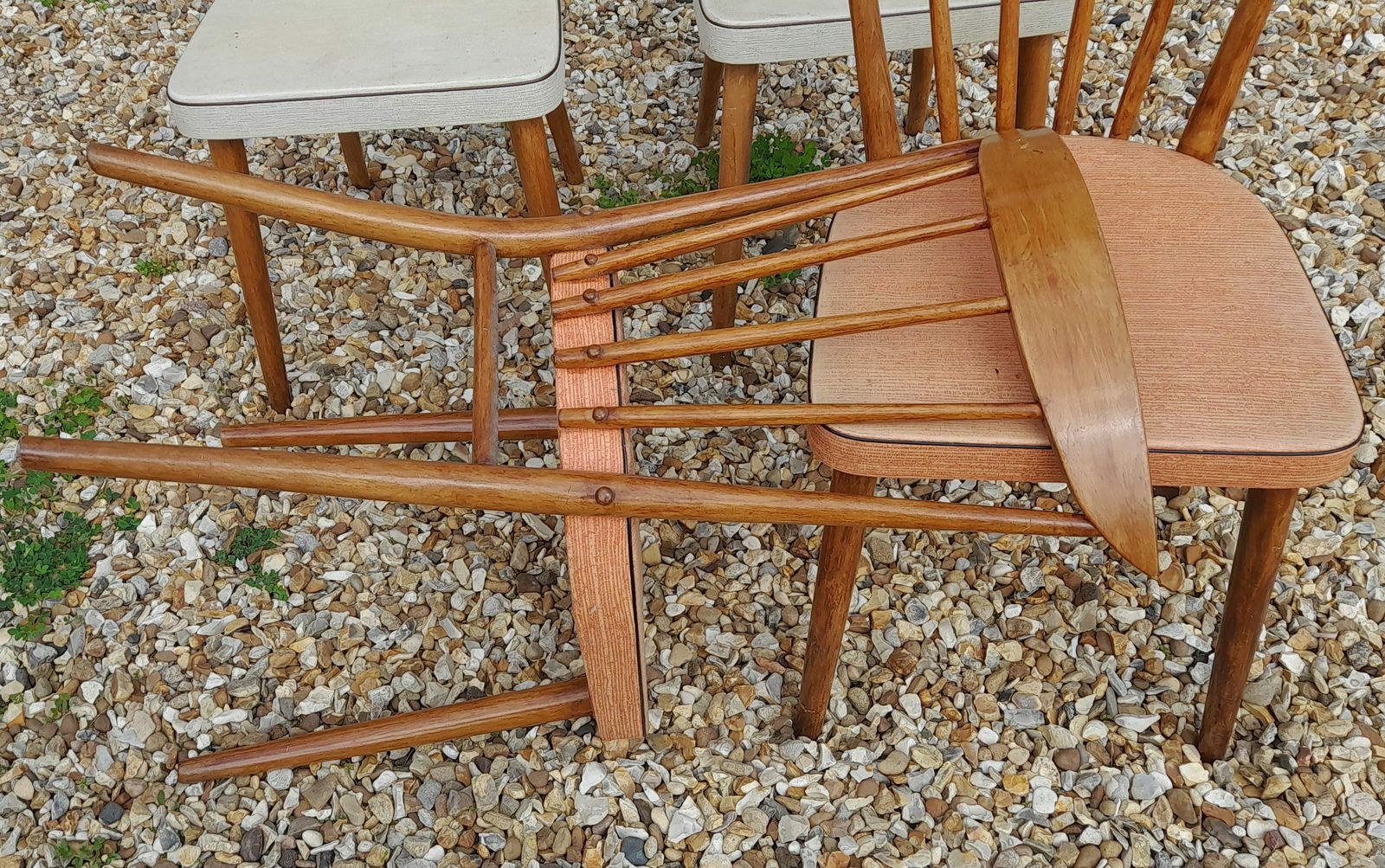 Set Of 4 1950’s Dutch Chairs photo furniture