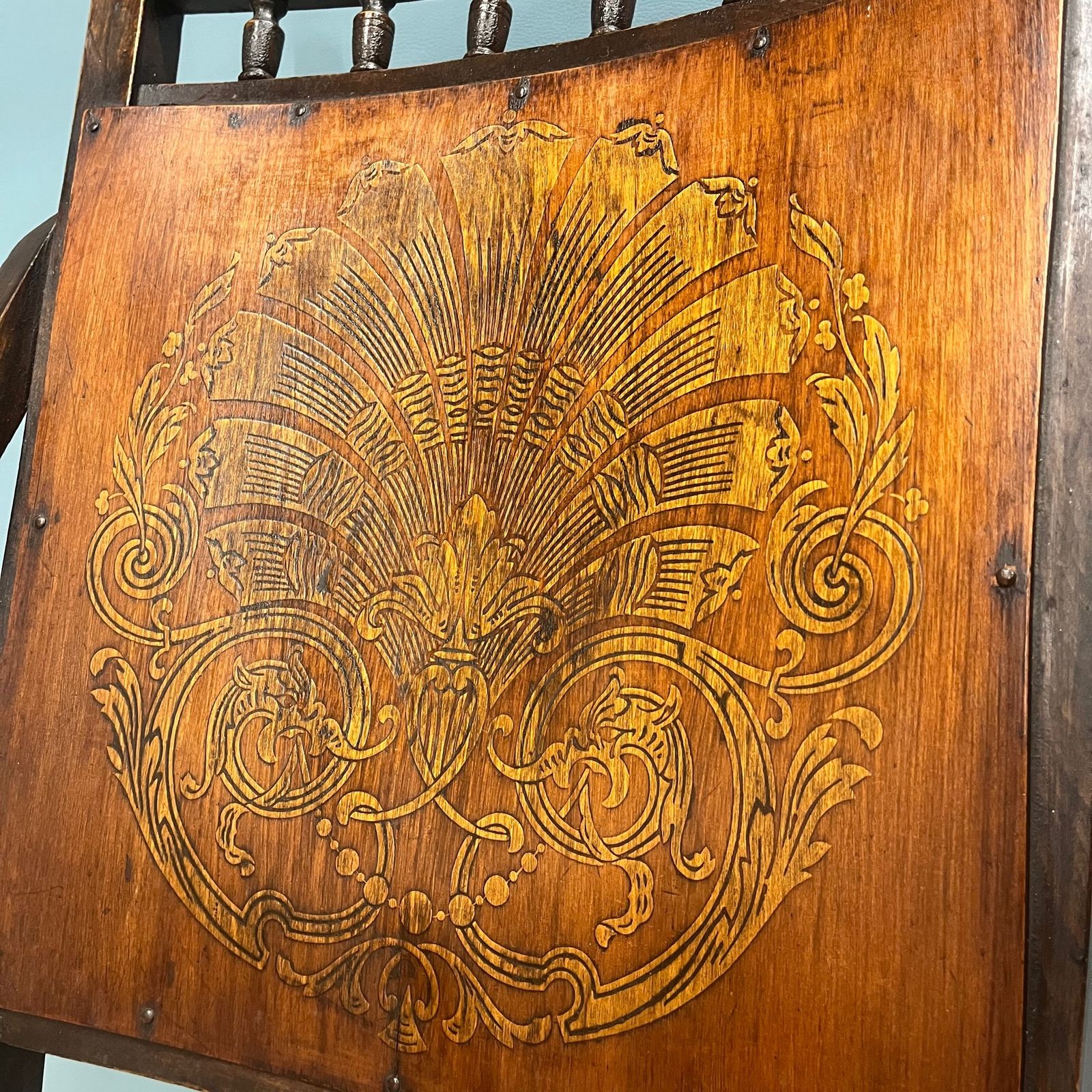 Antique Hand Carved Rocking Chair photo 130.0