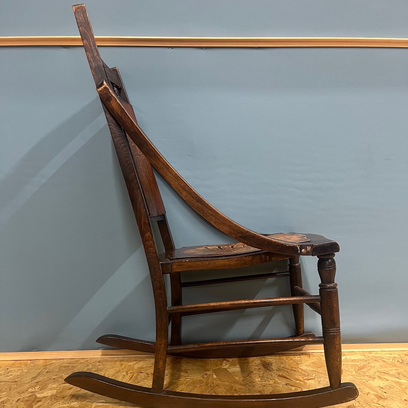 photo buy Antique Hand Carved Rocking Chair