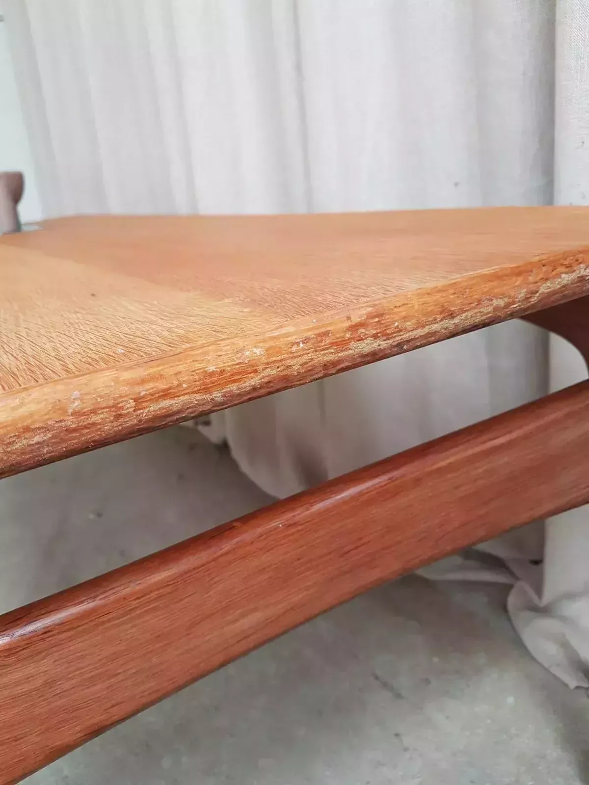 photo vinterior Vtg Mid Century Large Danish Oak Abstract Coffee Table By J Ingvard Jensen