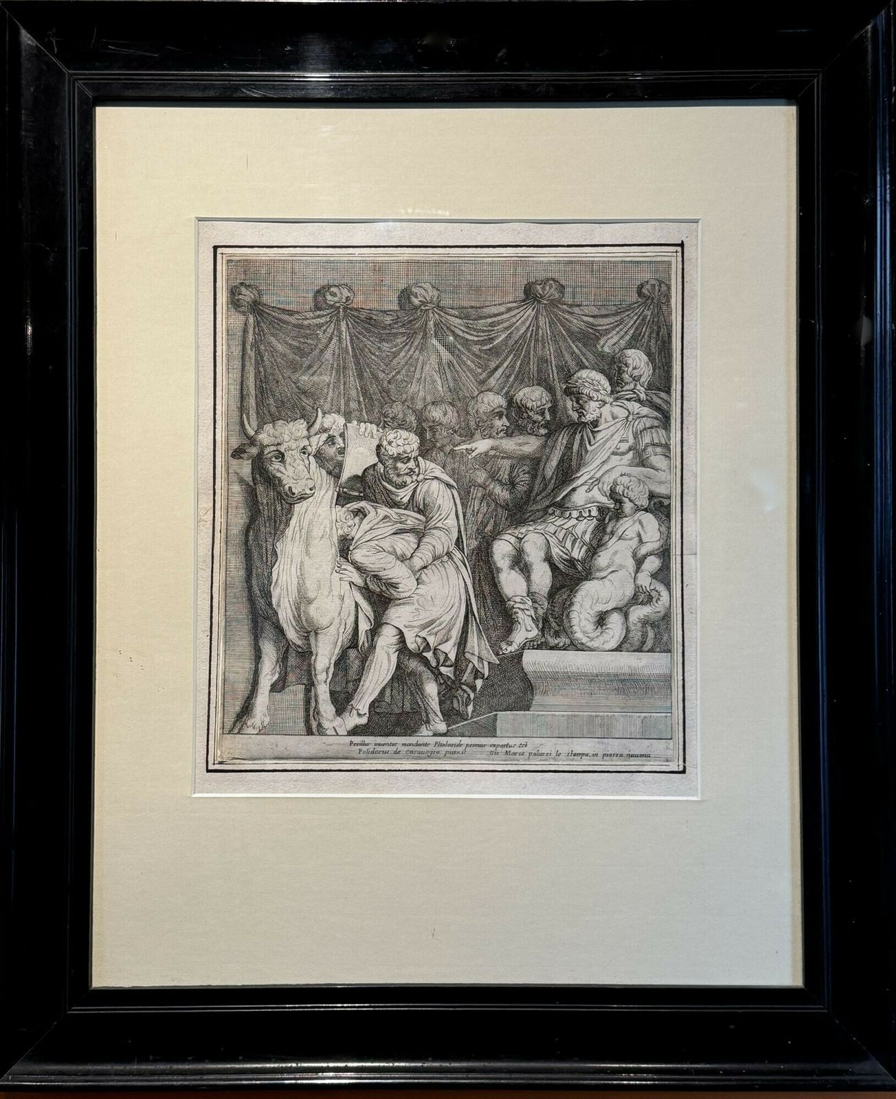 Etching After Polidoro De Caravaggio Pub. Gio Marco Paluzzi 1600 1610 photo furniture